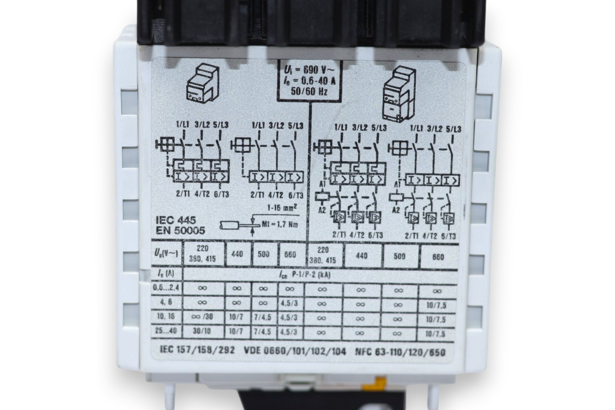 MOELLER PKZ2 MOTOR PROTECTOR 026606 - Image 3