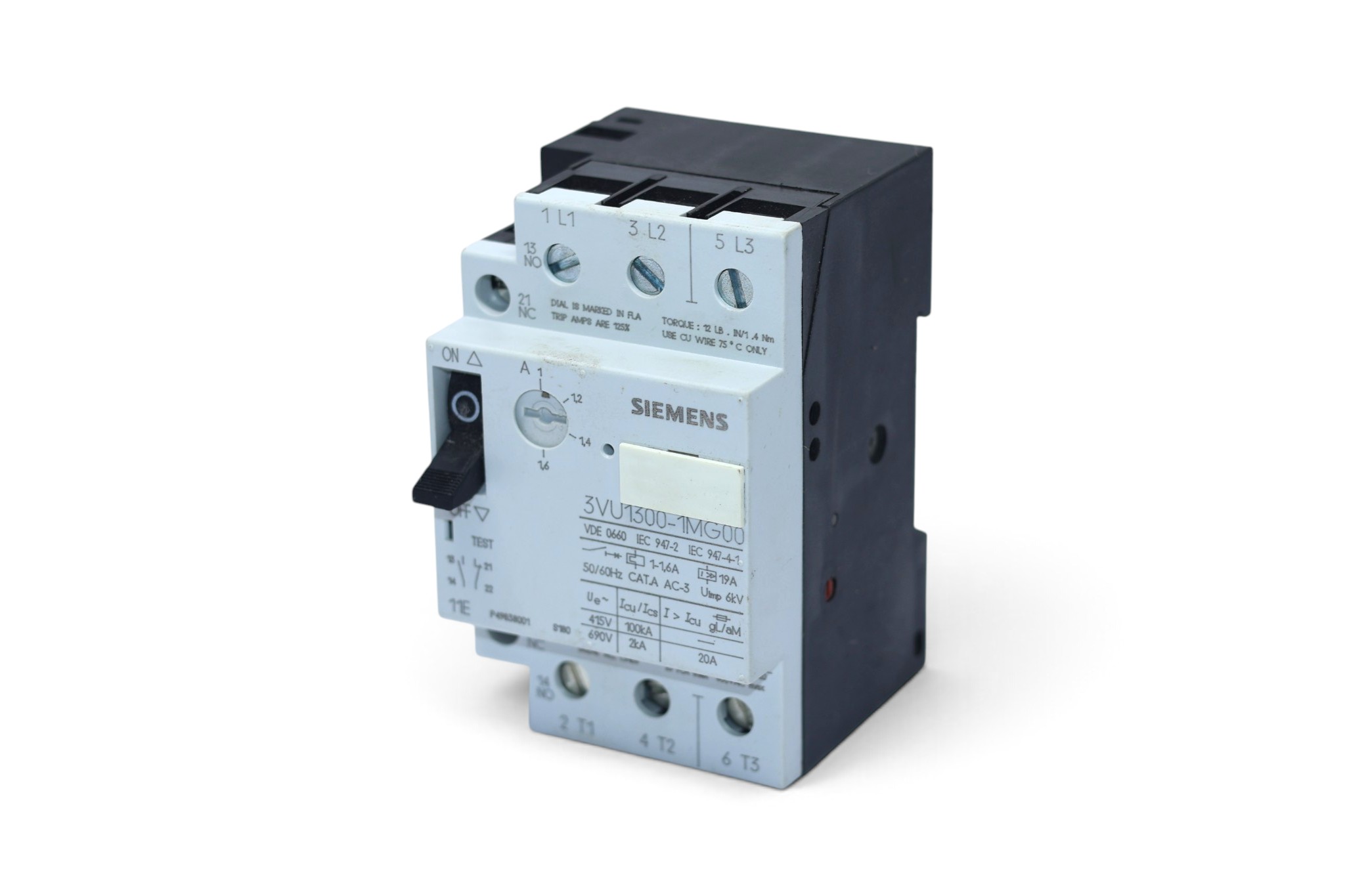 SIEMENS 3VU1300-1MG00 CIRCUIT BREAKER
