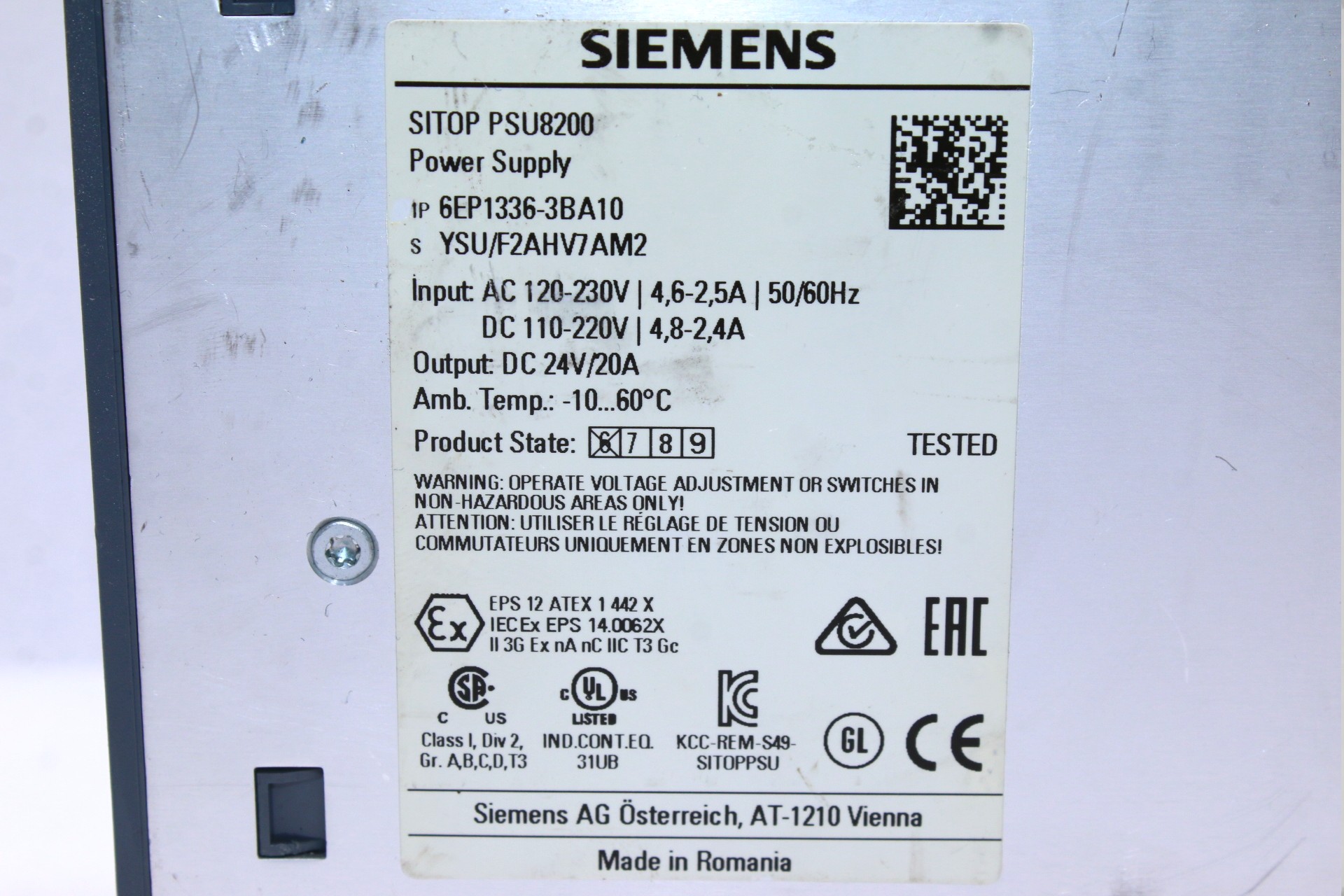 SIEMENS 6EP1336-3BA10 POWER SUPPLY (20A) - Image 2