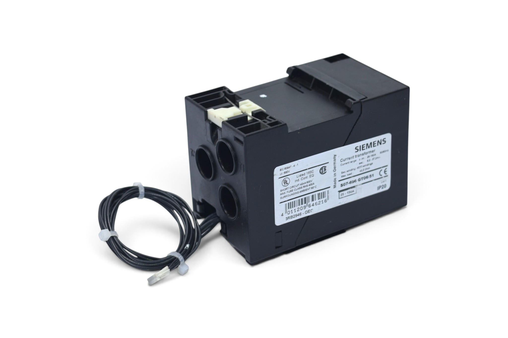 SIEMENS 3RB2946-0EG CURRENT TRANSFORMER