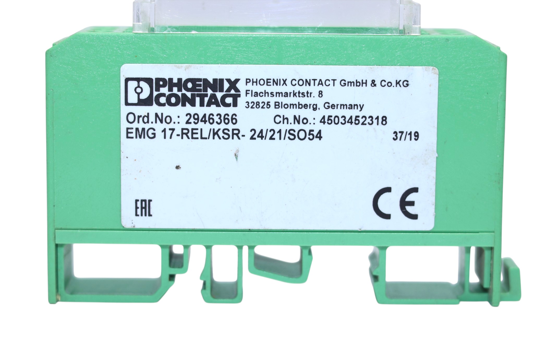PHOENIX CONTACT EMG 17-REL/KSR- 24/21/SO54 RELAY MODULE 2946366 - Image 2