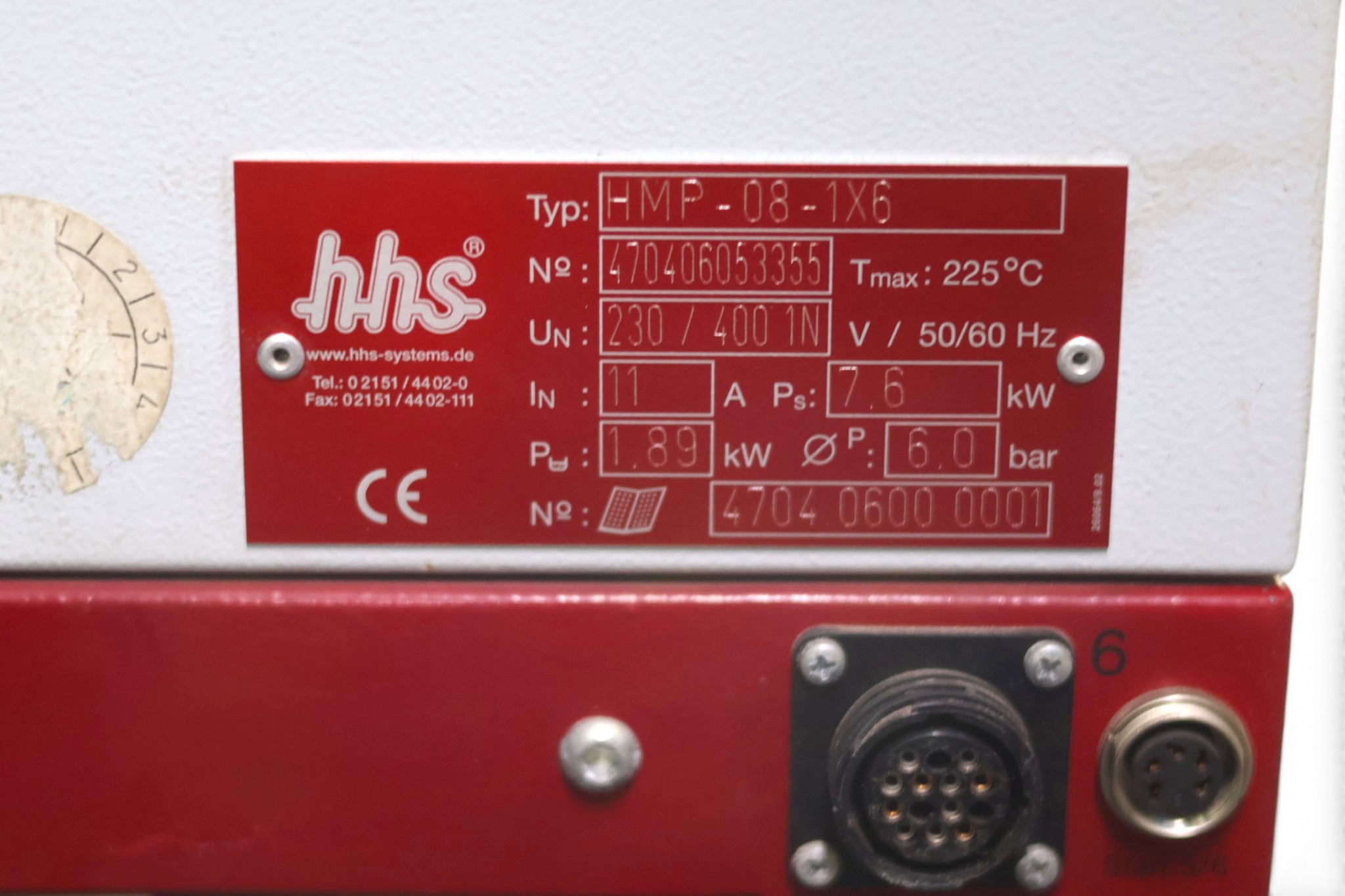 HHS HMP-08-1X6 HOT MELT GLUE MACHINE - Image 2