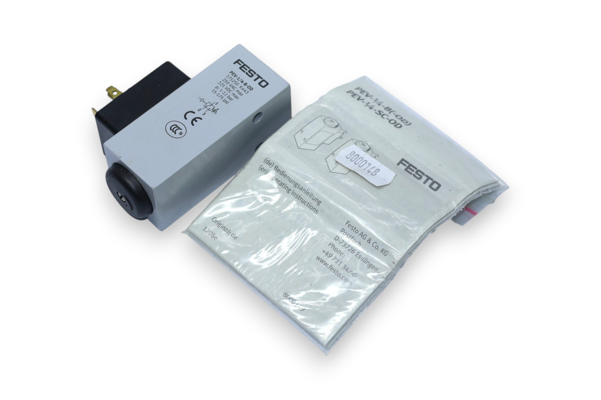 FESTO PEV-1/4-B-OD Pressure switch 175250