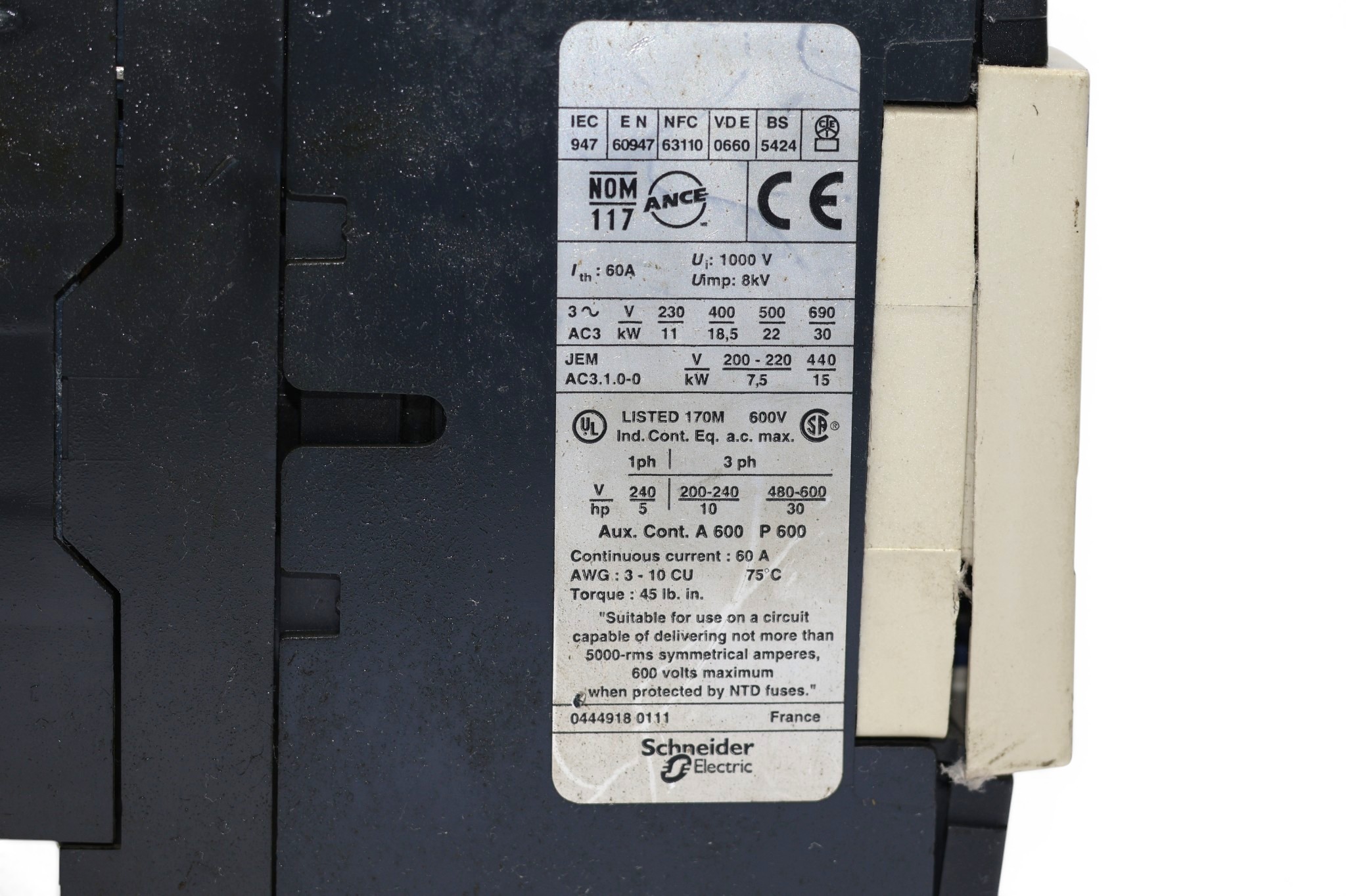 TELEMECANIQUE LC1 D4011 CONTACTOR - Image 2