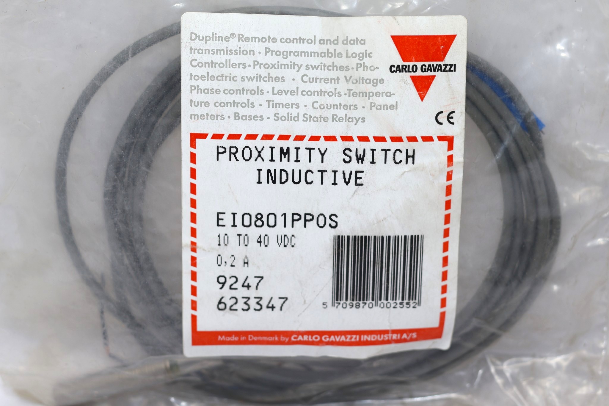 CARLO GAVAZZI EI0801PPOS INDUCTIVE PROXIMITY SWITCH - Image 2