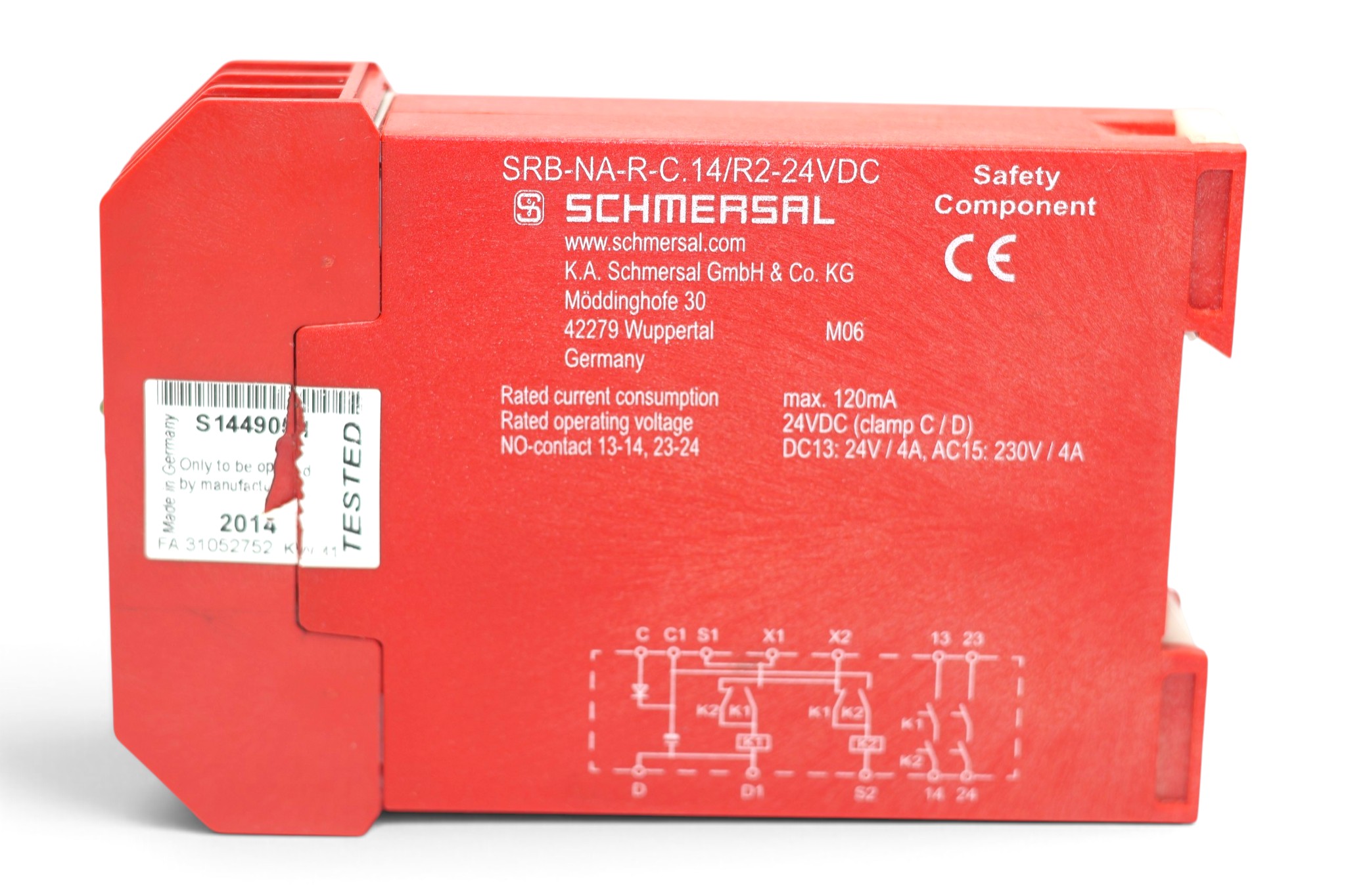 SCHMERSAL SRB-NA-R-C.14/R2-24VDC SAFETY CONTROLLER - Image 2