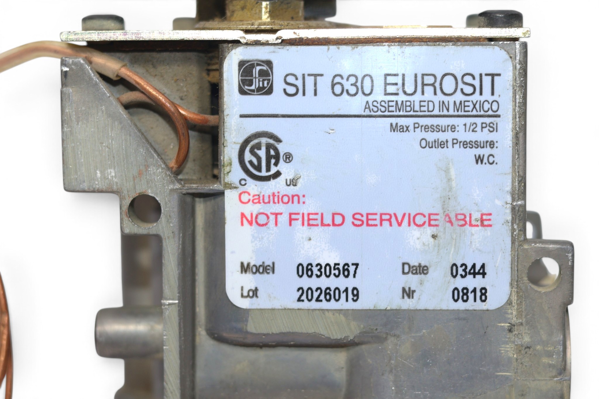 SIT 630 EUROSIT GAS CONTROL VALVE 0630567 - Image 2