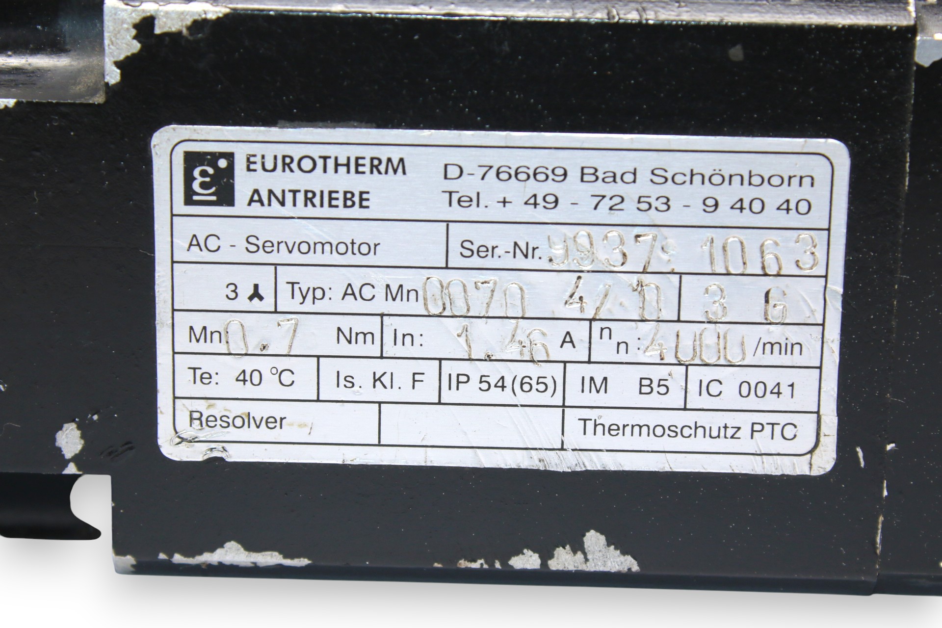 EUROTHERM AC Mn0070-4/0 AC SERVO MOTOR - Image 2