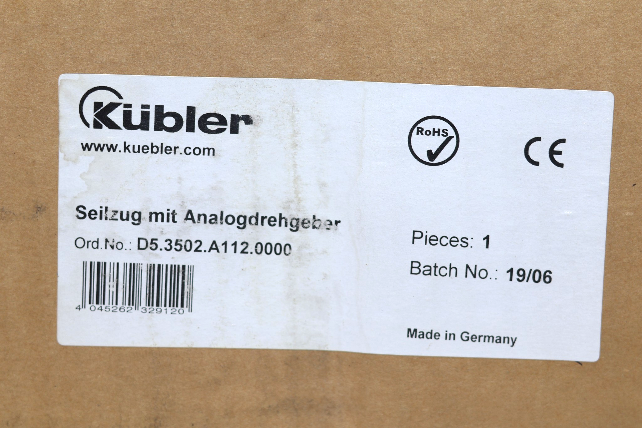 KUBLER D5.3502.A112.0000 WIRE DRAW ENCODER - Image 2