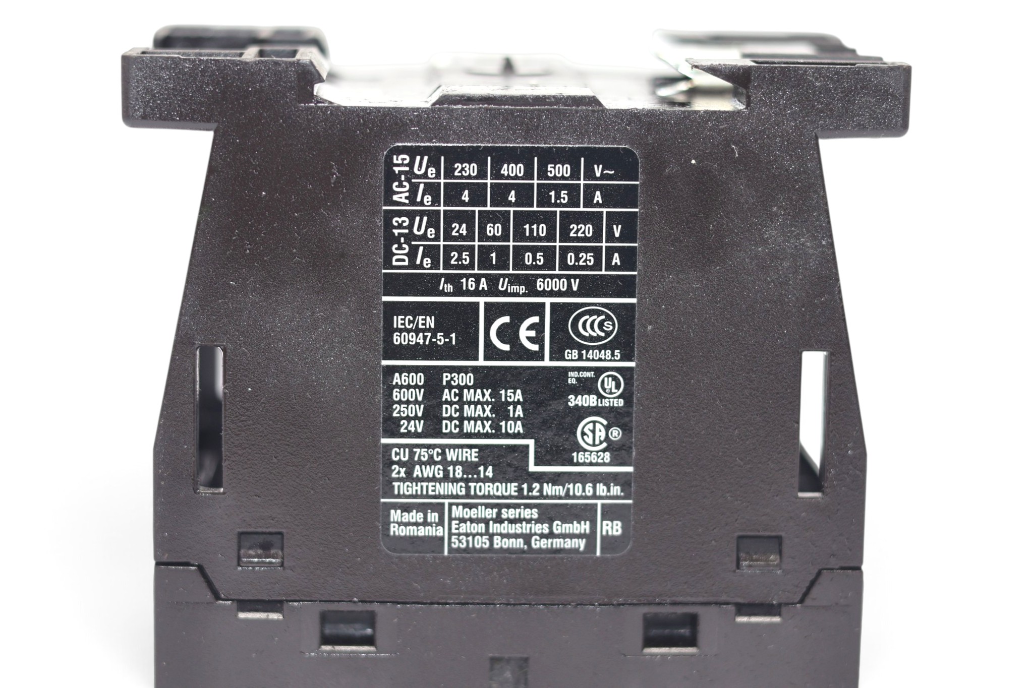 EATON XTRE10B40 CONTROL RELAY (24 VDC) - Image 2