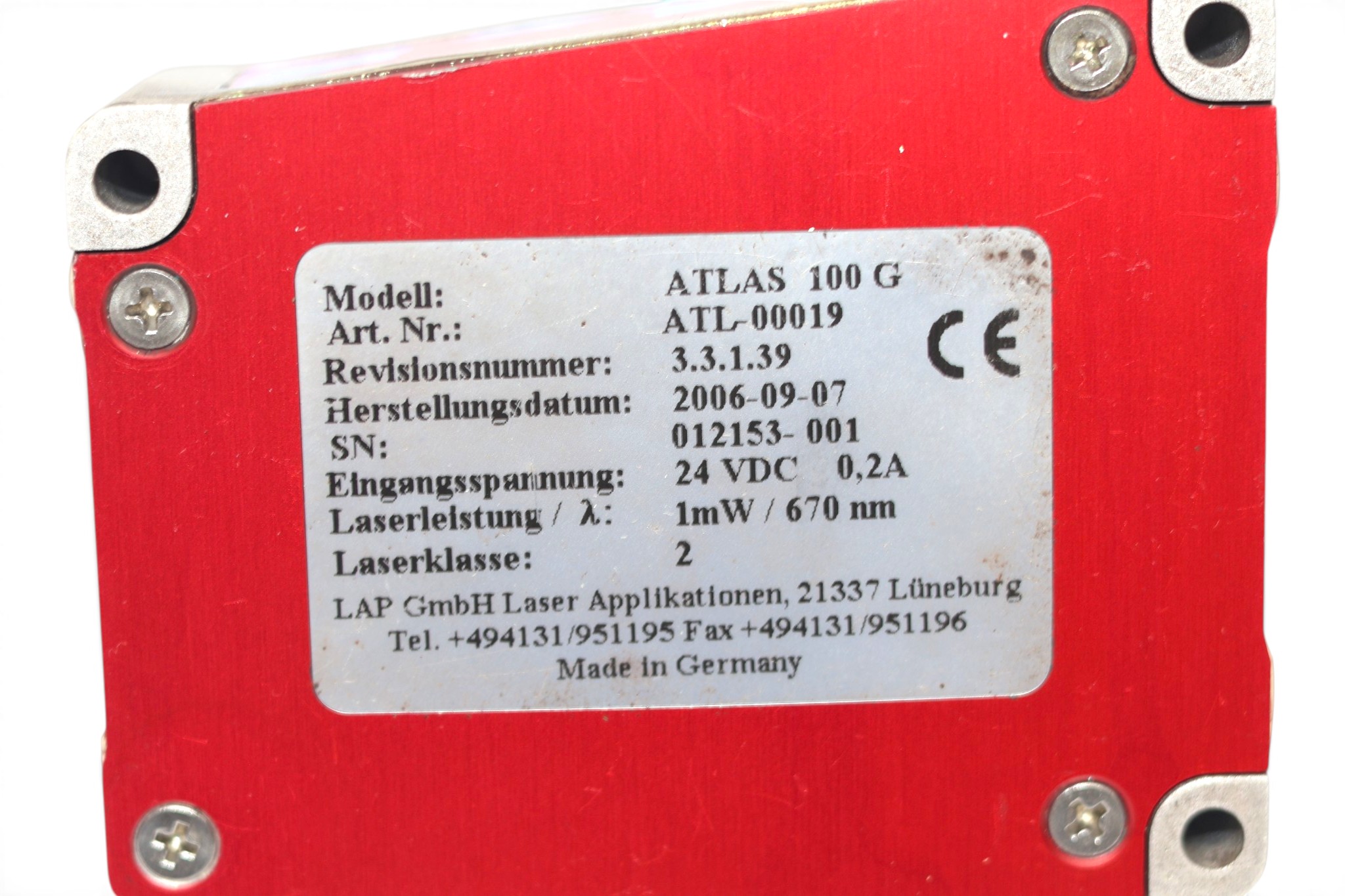 LAP LASER ATLAS 100 G DIGITAL LASER SENSOR - Image 2