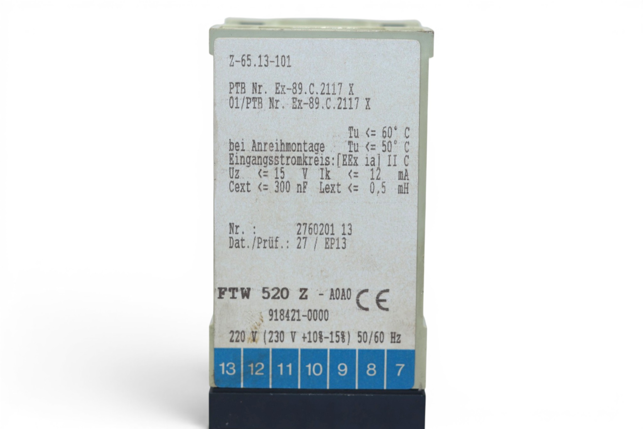 Endress+Hauser FTW 520Z-A0A0 CONDUCTIVE LIMIT DETECTION 918421-0000 (220 V) - Image 2
