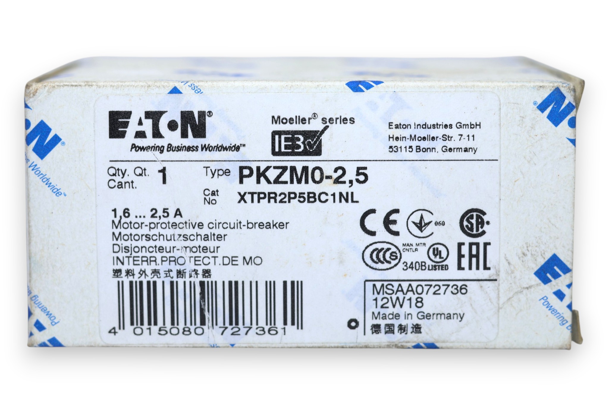 EATON PKZM0-2.5 MOTOR PROTECTOR - Image 2