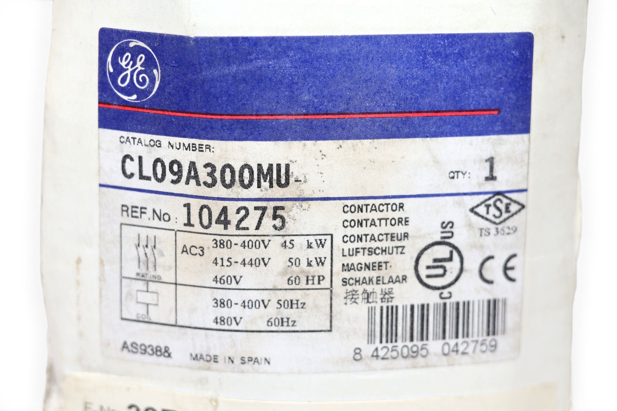 GENERAL ELECTRIC CL09A300MU CONTACTOR - Image 2