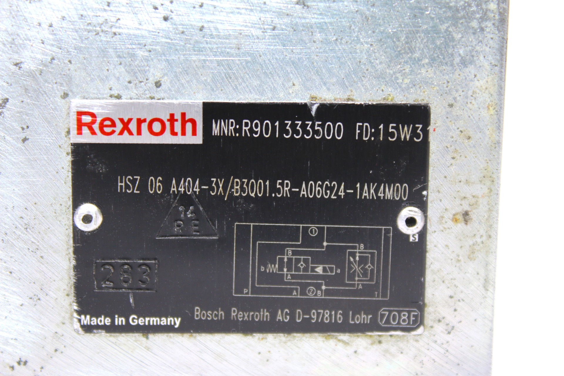 REXROTH HSZ 06 A404-3X/B3Q01.5R-A06G24-1AK4M00 INTERMEDIATE PLATE R901333500 - Image 2