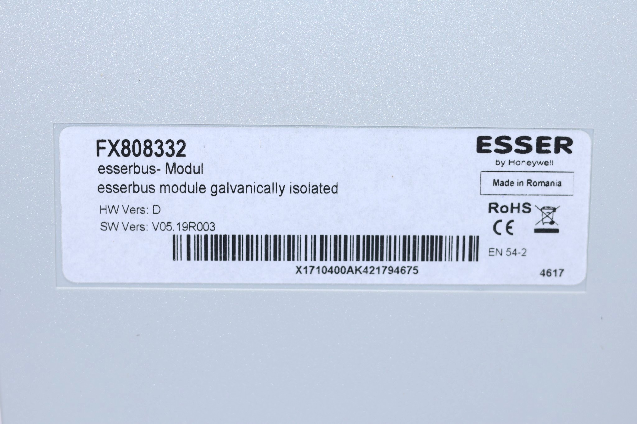 ESSER FX808332 ESSERBUS MODULE - Image 3