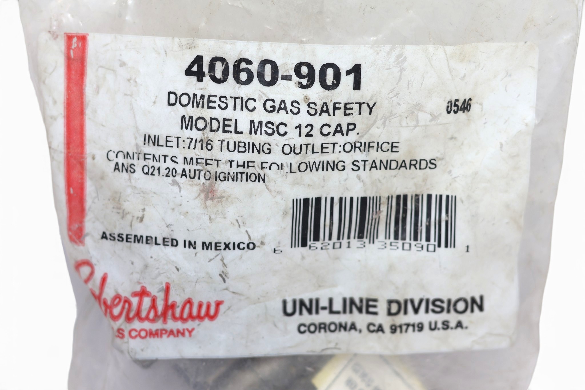 ROBERTSHAW 4060-901 DOMESTIC GAS SAFETY - Image 2