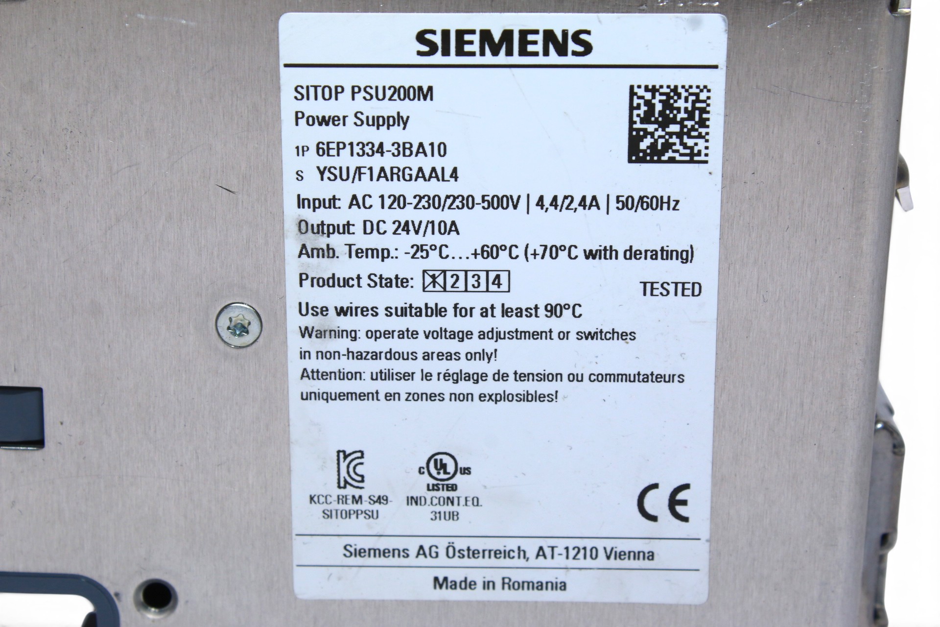SIEMENS 6EP1961-3BA21 POWER SUPPLY (40A) - Image 2