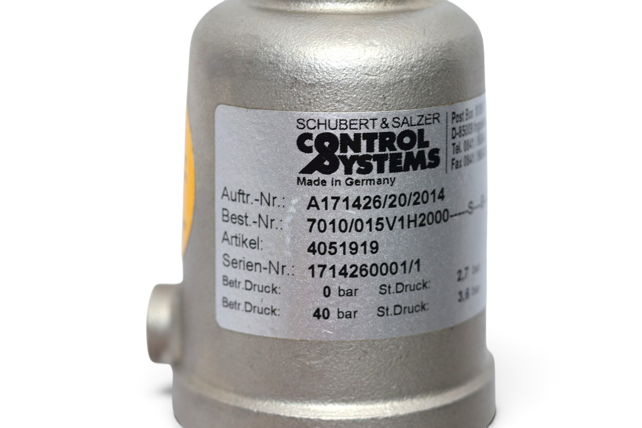 SCHUBERT&SALZER 7010 ANGLE SEAT VALVE 7010/015V1H2000…S…B…A (DN15) - Image 2