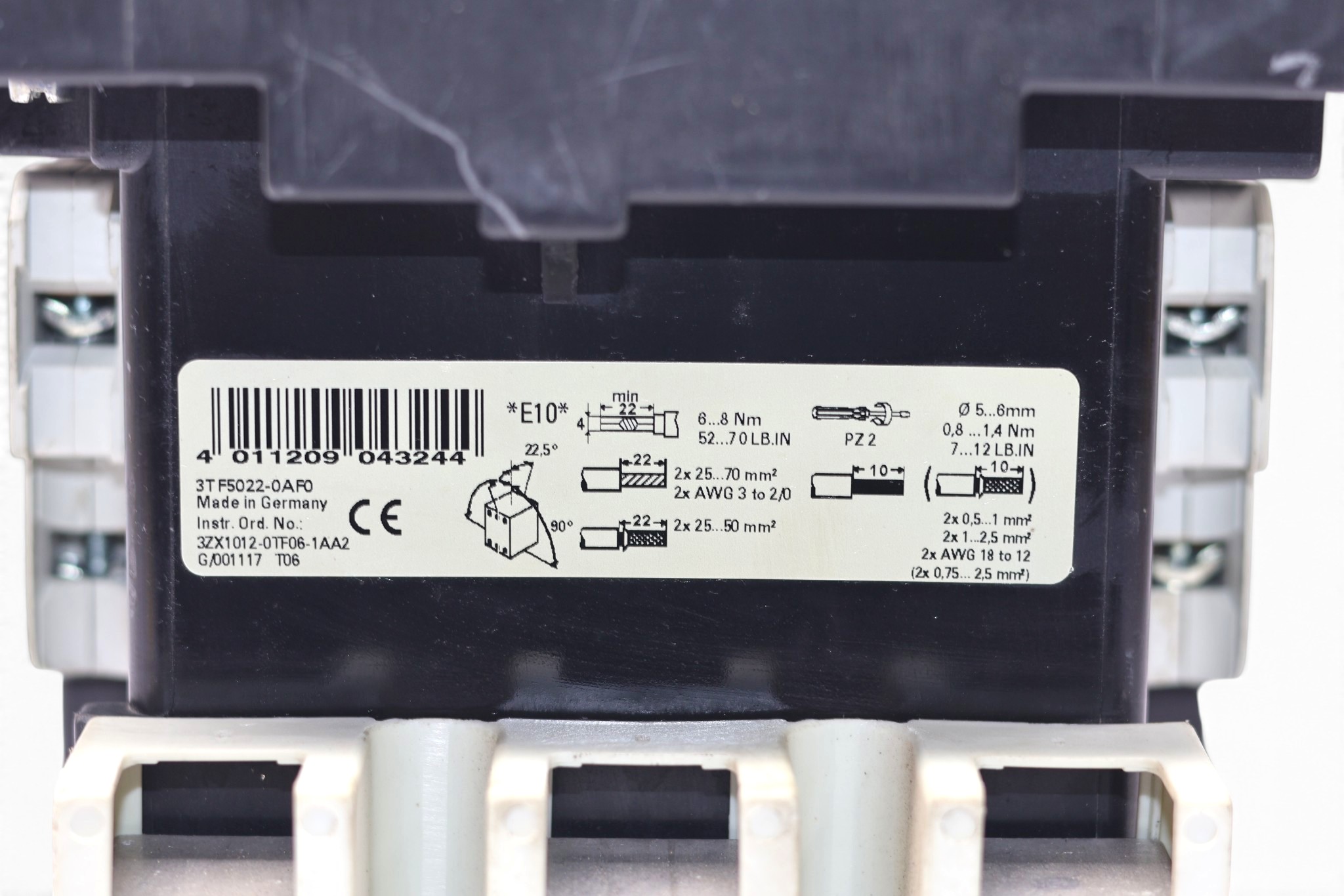 SIEMENS 3TF5022-0AF0 CONTACTOR (110 V) (75 Kw) - Image 2