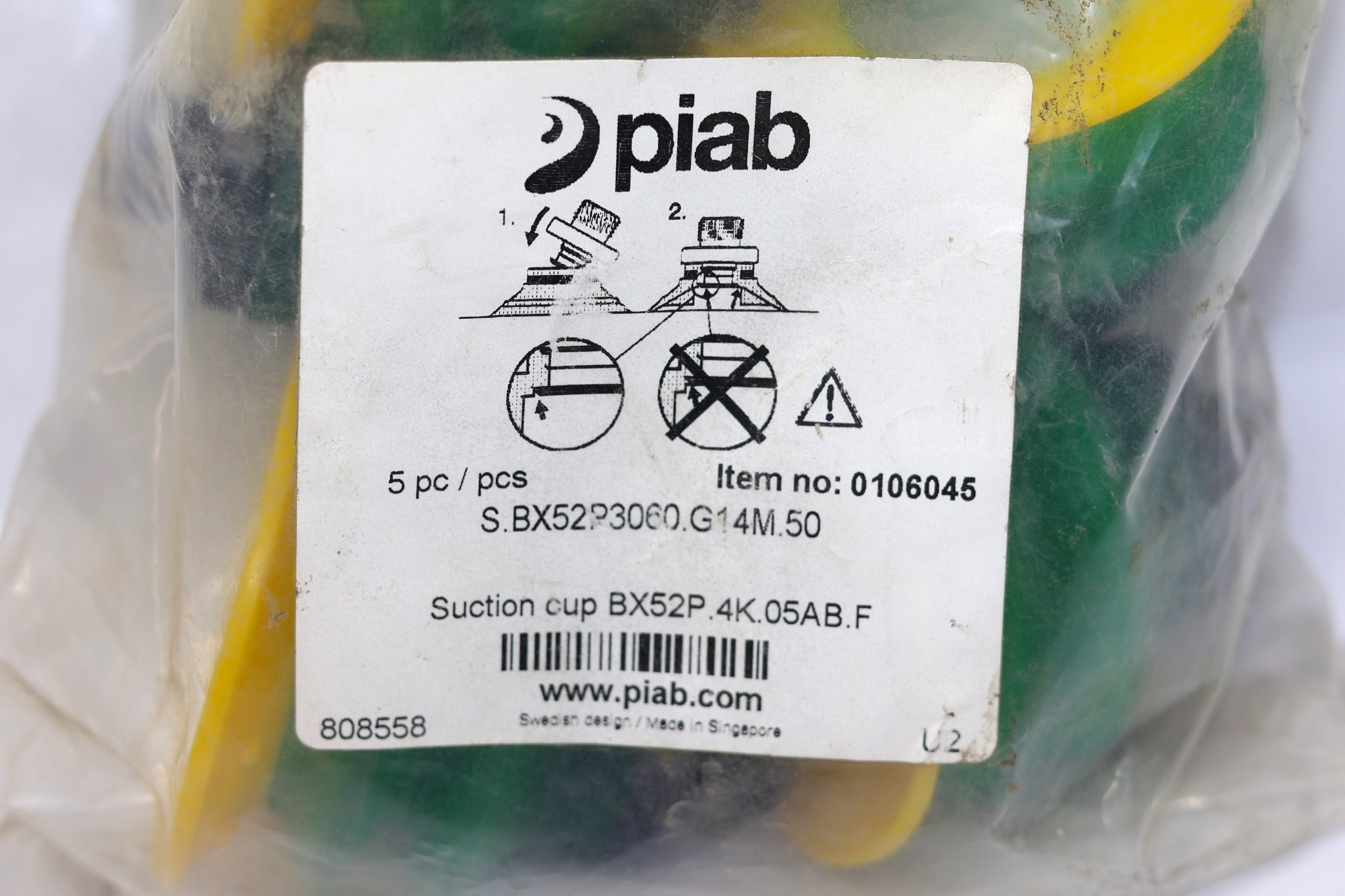 PIAB S.BX52P3060.G14M.50 SUCTION CUP 0106045 - Image 2