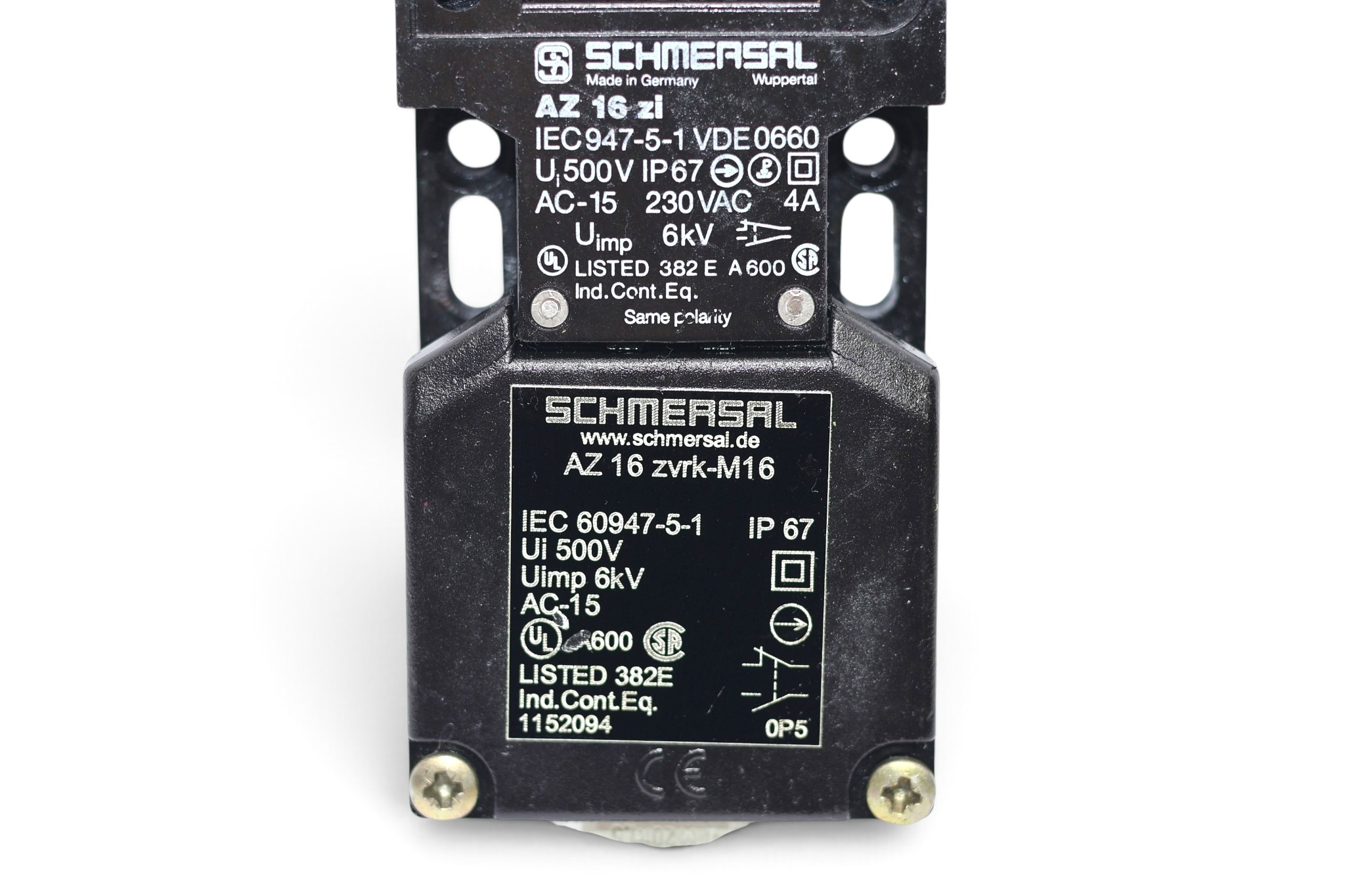 SCHMERSAL AZ 16 ZVRK-M16 Safety Switch 101152094 - Image 2