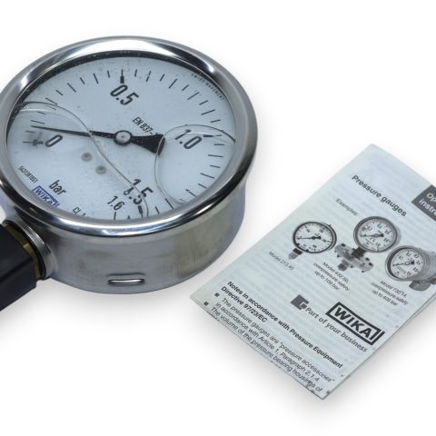 WIKA 213.53.100 LIQUID FILLED GAUGE 9022554 (0...1.6 bar)