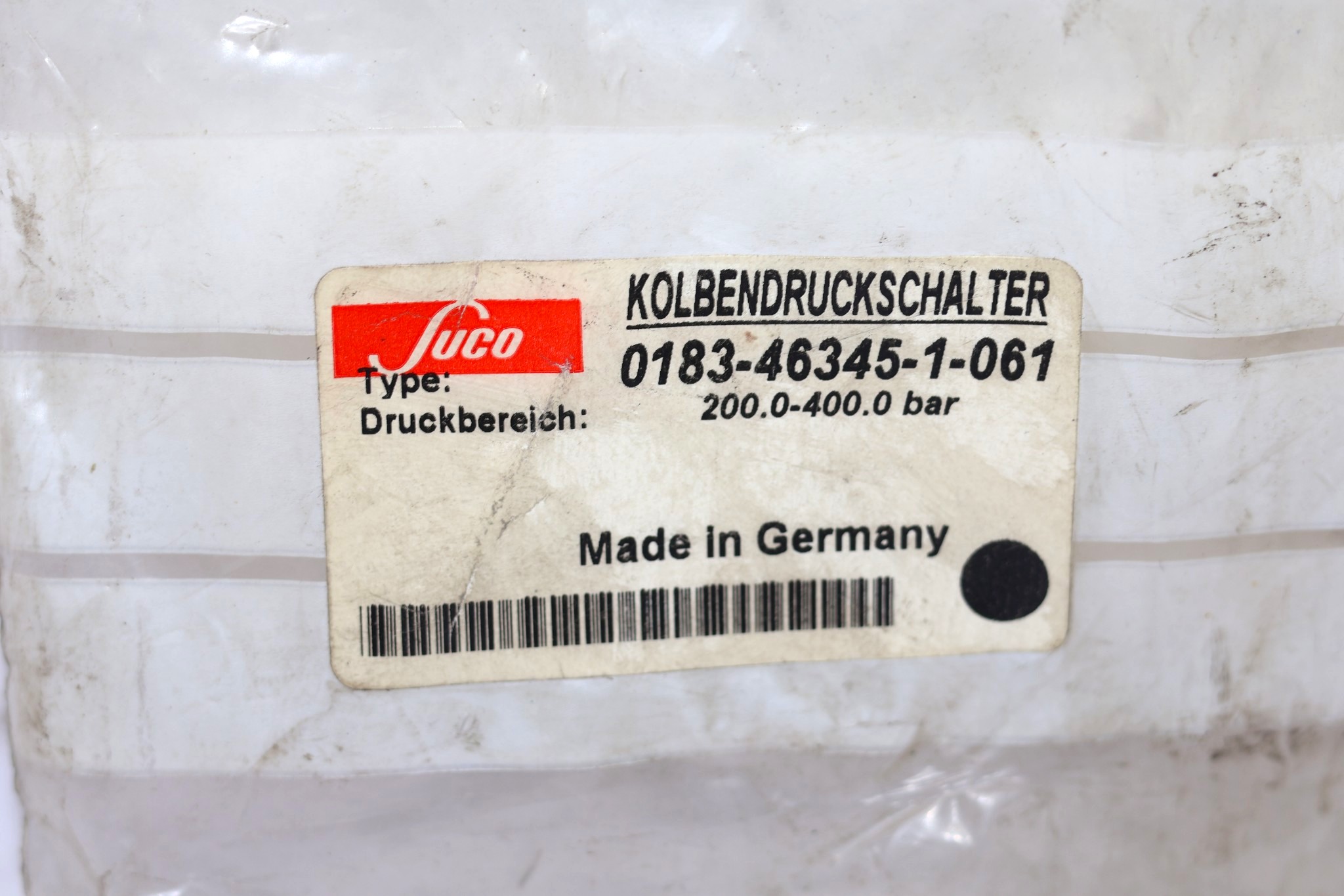 SUCO 0183-46345-1-061 PRESSURE SWITCH (200…400 bar) - Image 2