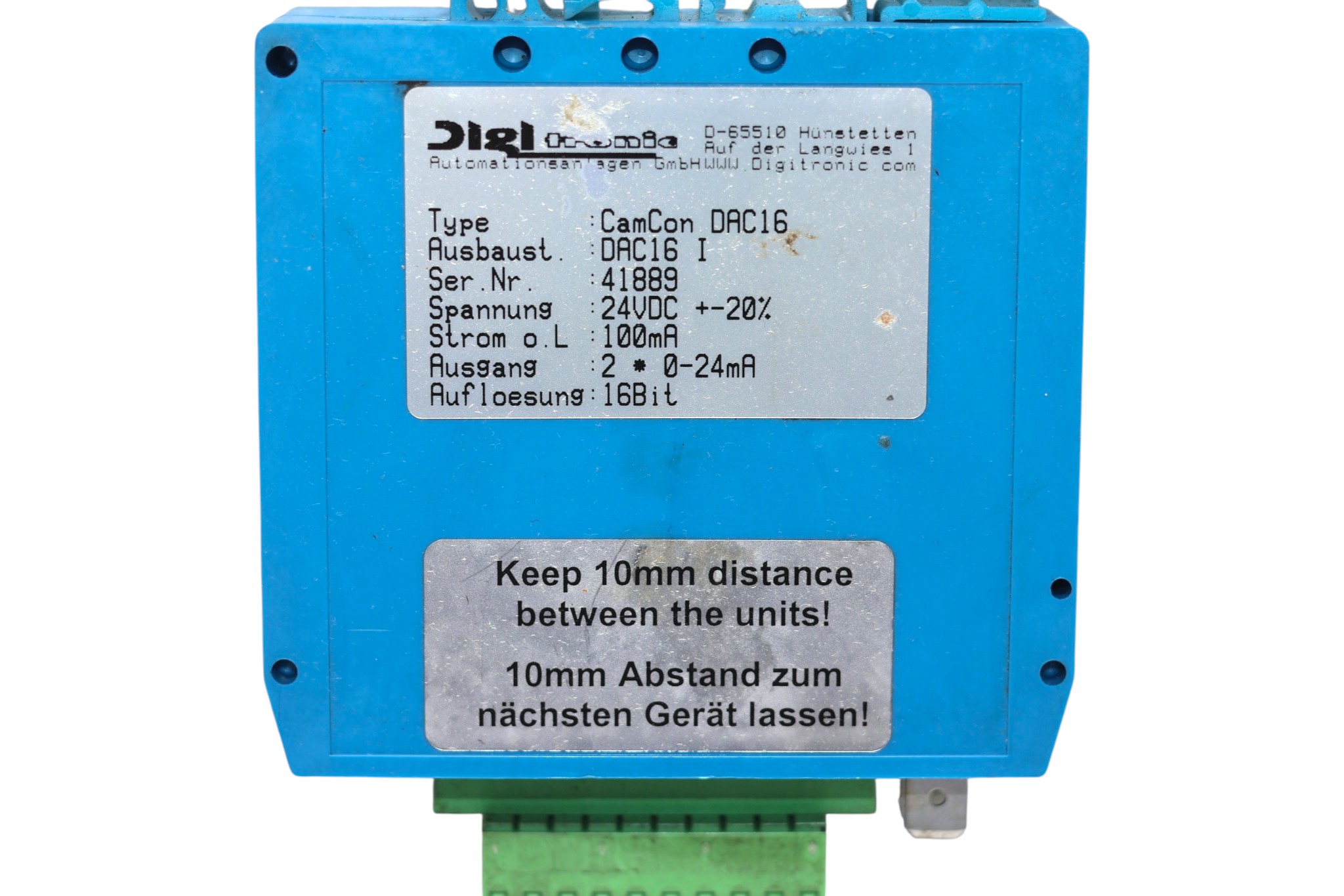 DIGITRONIC CAMCON DAC16 I/O MODULE - Image 2