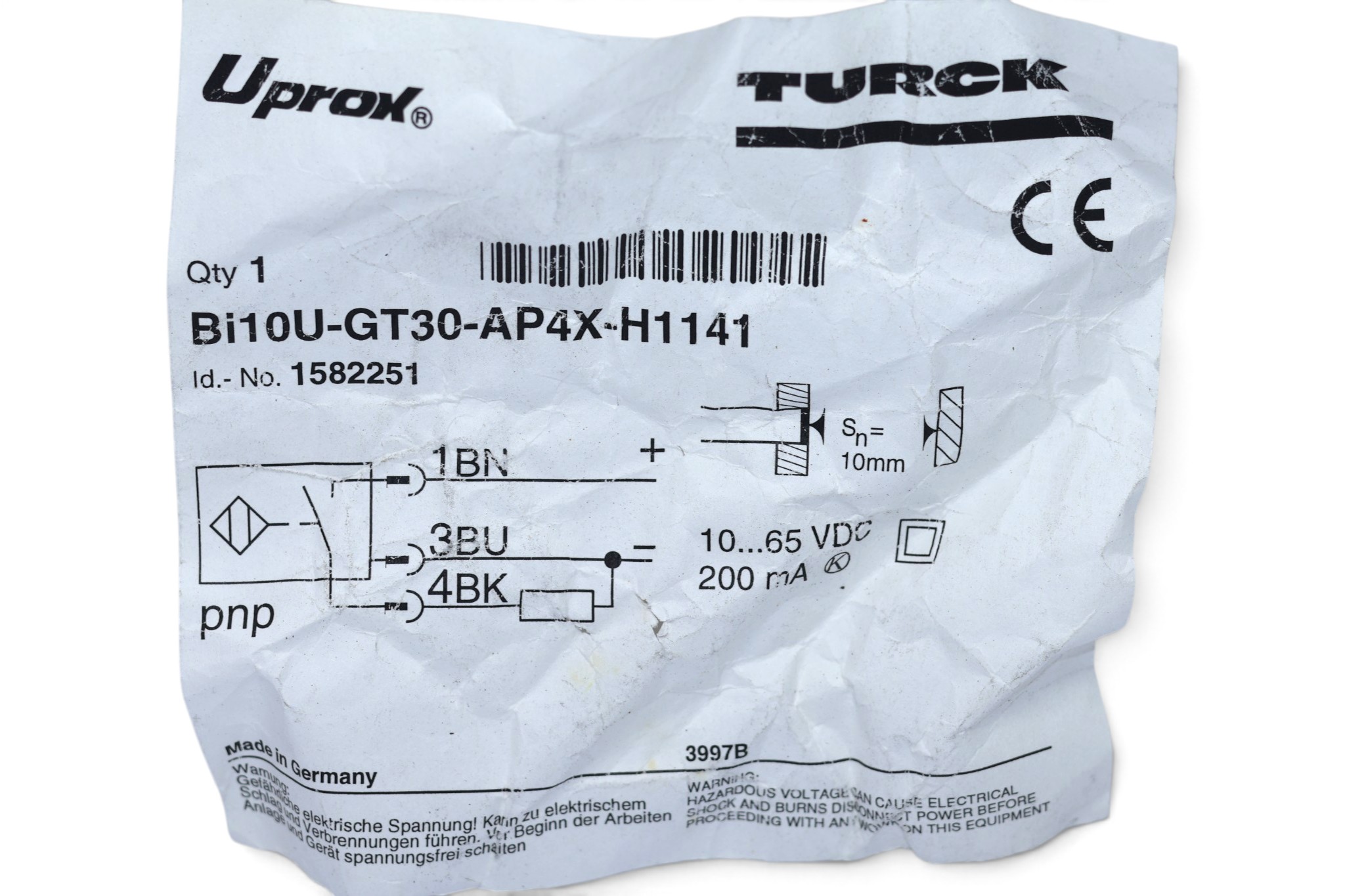 TURCK BI10U-GT30-AP4X-H1141 INDUCTIVE SENSOR - Image 2