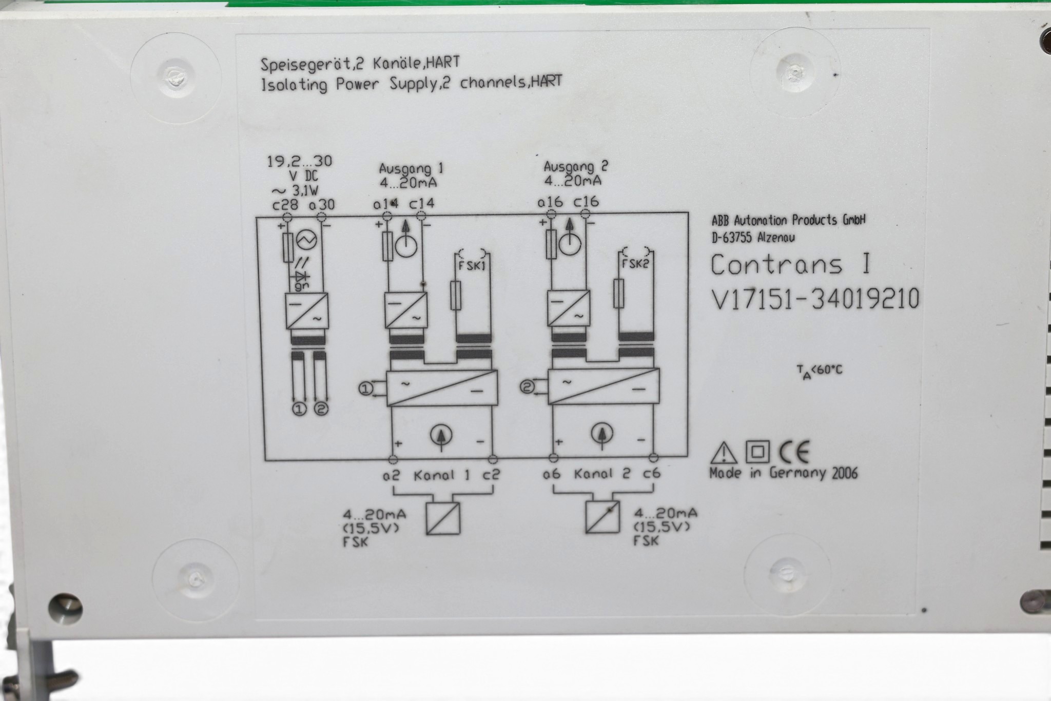ABB V17151-34019210 ISOLATING POWER SUPPLY MODULE - Image 3