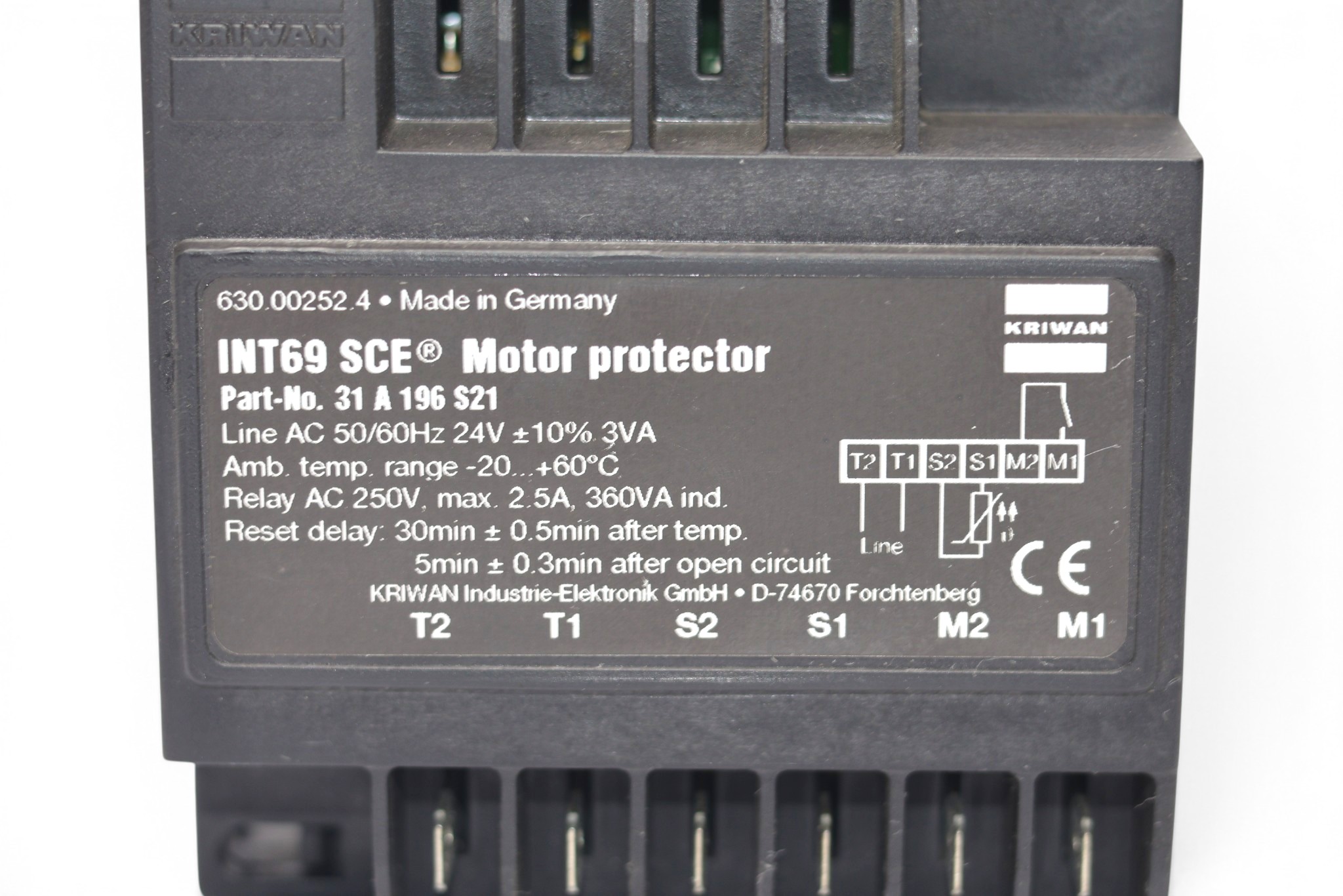 KRIWAN INT69 SCE MOTOR PROTECTION 31A196S21 - Image 4