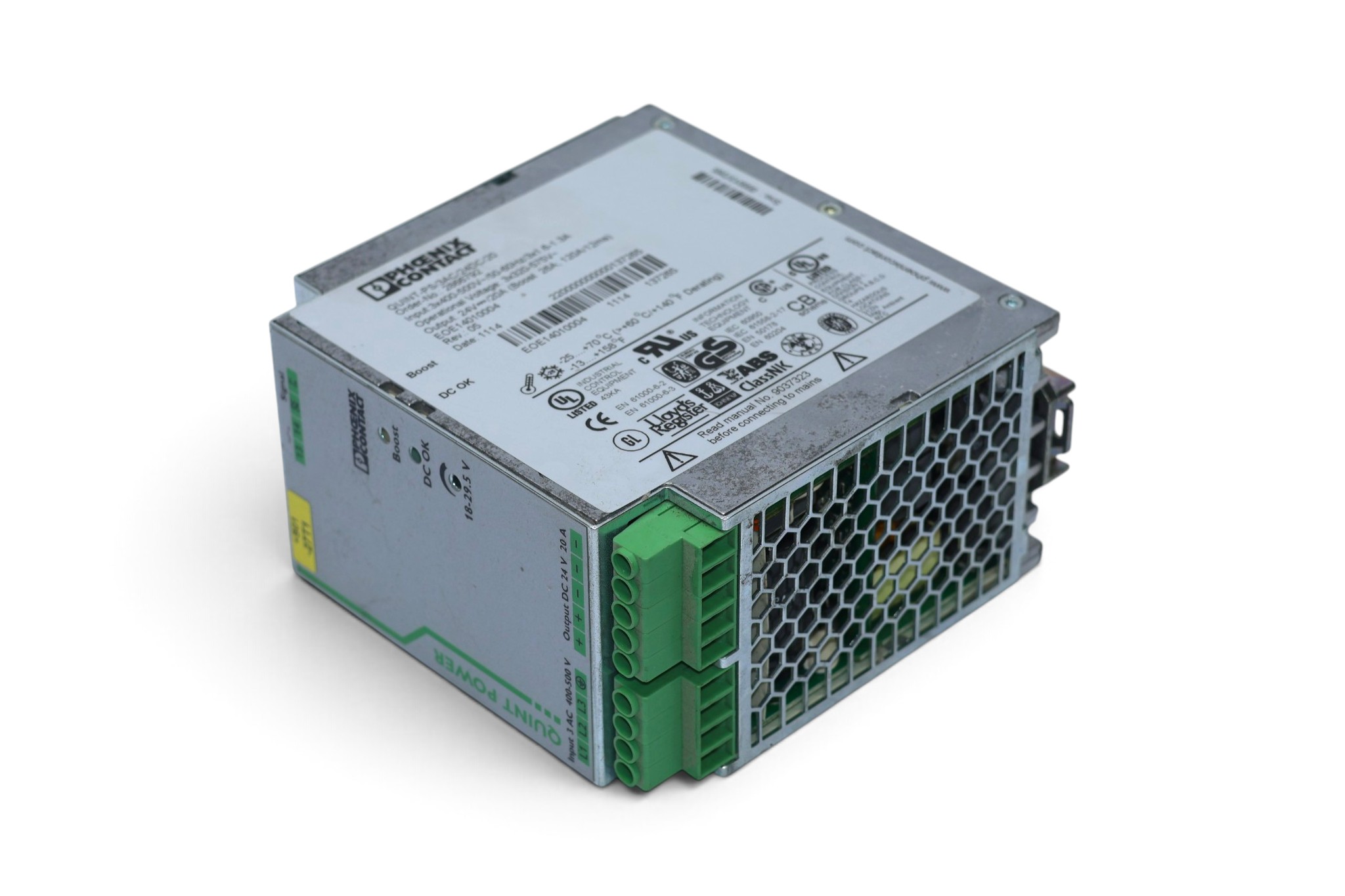 PHOENIX CONTACT PS/3AC/24DC/20 POWER SUPPLY 2866792 (20A)