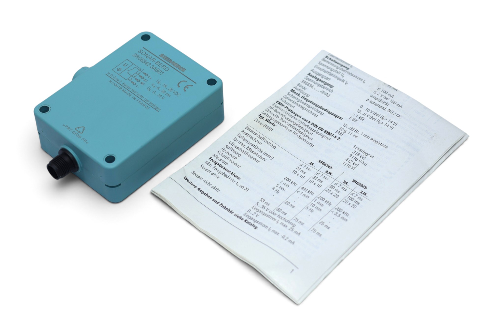 SIEMENS 3RG6342-3AB01 Ultrasonic Sensor