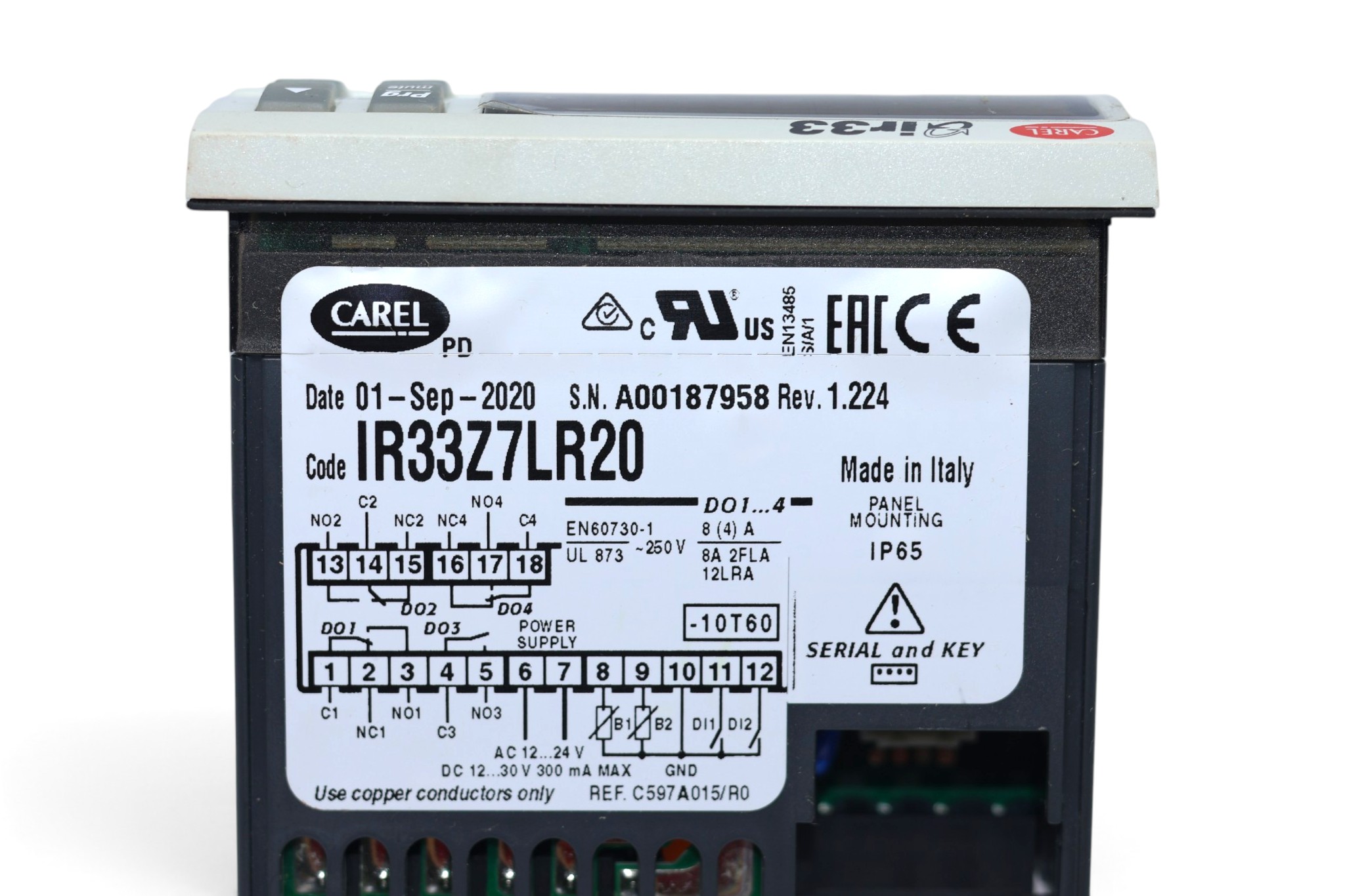 CAREL IR33Z7LR20 TEMPERATURE CONTROLLER - Image 3