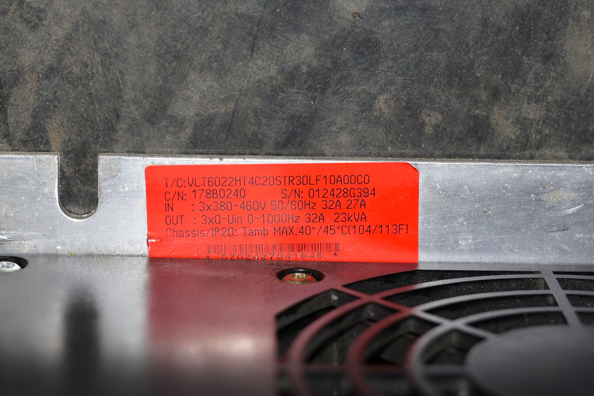 DANFOSS 178B0240 FREQUENCY CONVERTER VLT6022HT4C20STR3DLF10A00C0 - Image 2