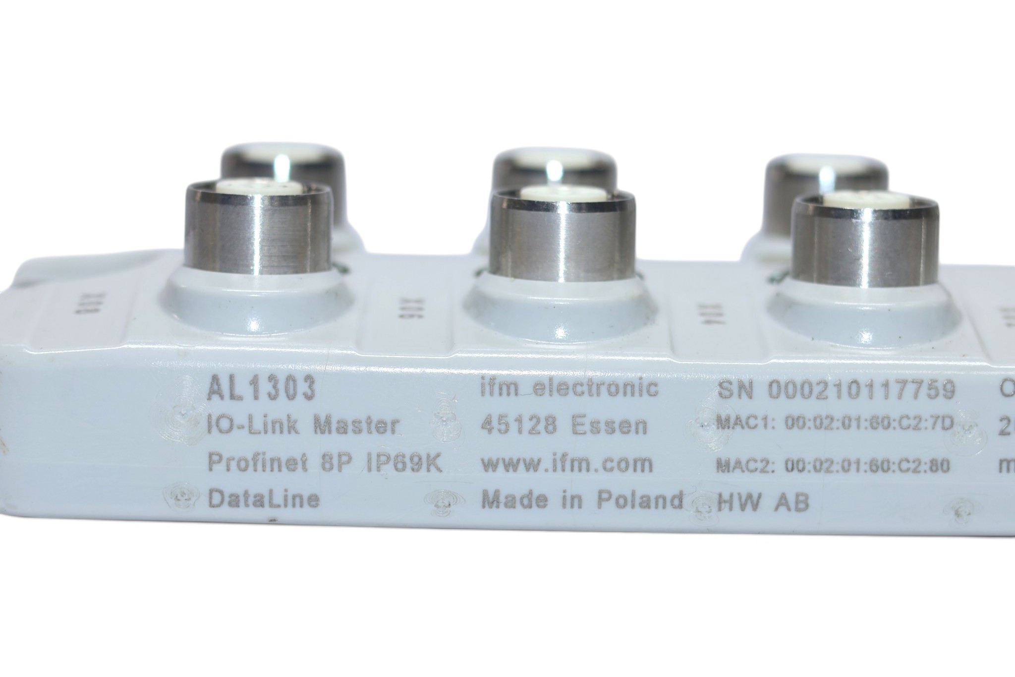 IFM AL1303 IO-LINK MASTER DL PN 8P IP69K - Image 2