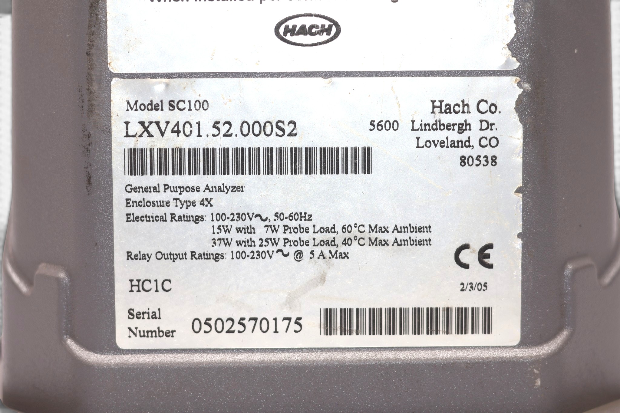 HACH LXV401.52.000S2 GENERAL PURPOSE ANALYZER SC100 - Image 3