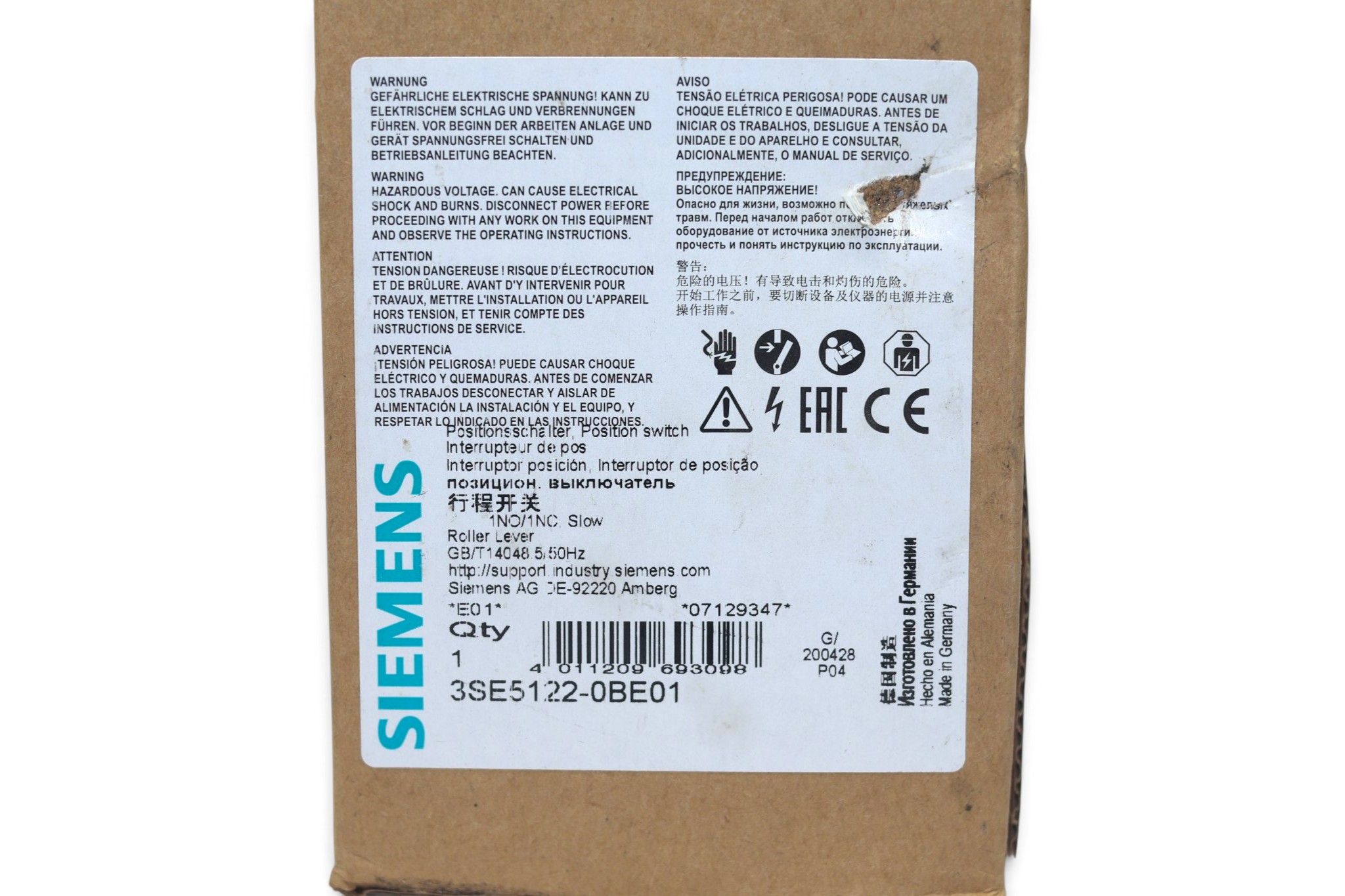SIEMENS 3SE5122-0BE01 POSITION SWITCH - Image 2