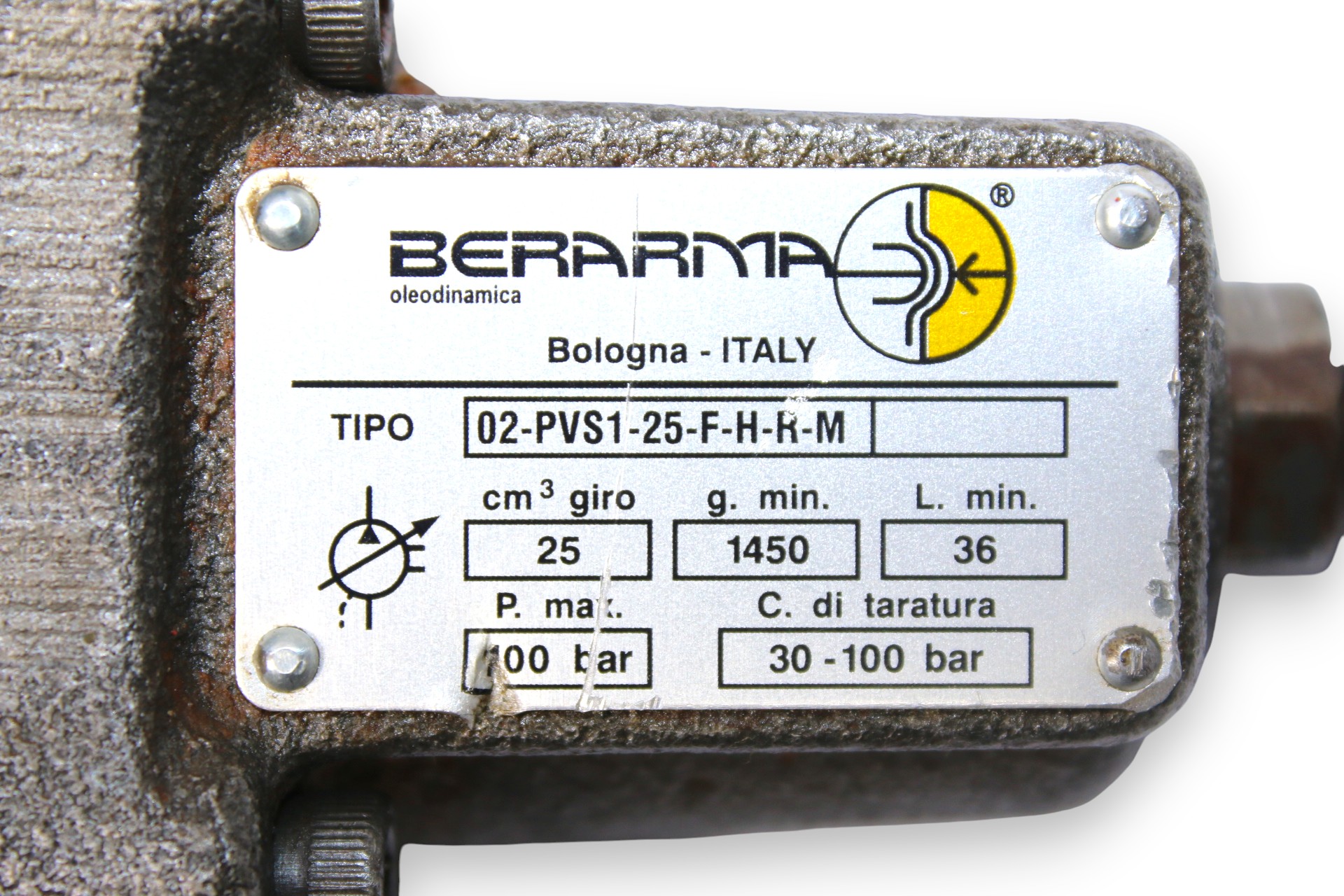 BERARMA 02-PVS1-25-F-H-R-M VARIABLE DISPLACEMENT VANE PUMP - Image 2