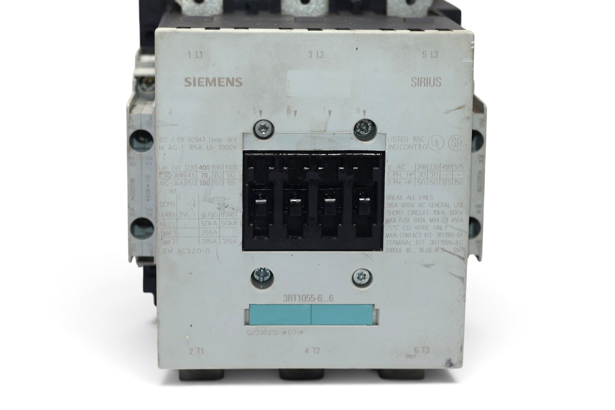 SIEMENS 3RT1055-6AP30 CONTACTOR (220 V) (75 Kw) - Image 5