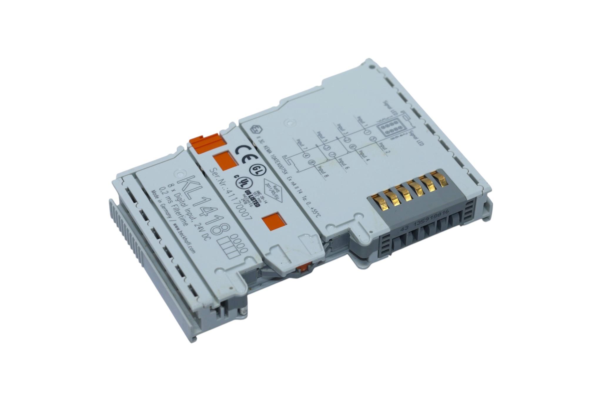 BECKHOFF KL1418 8-CHANNEL DIGITAL INPUT