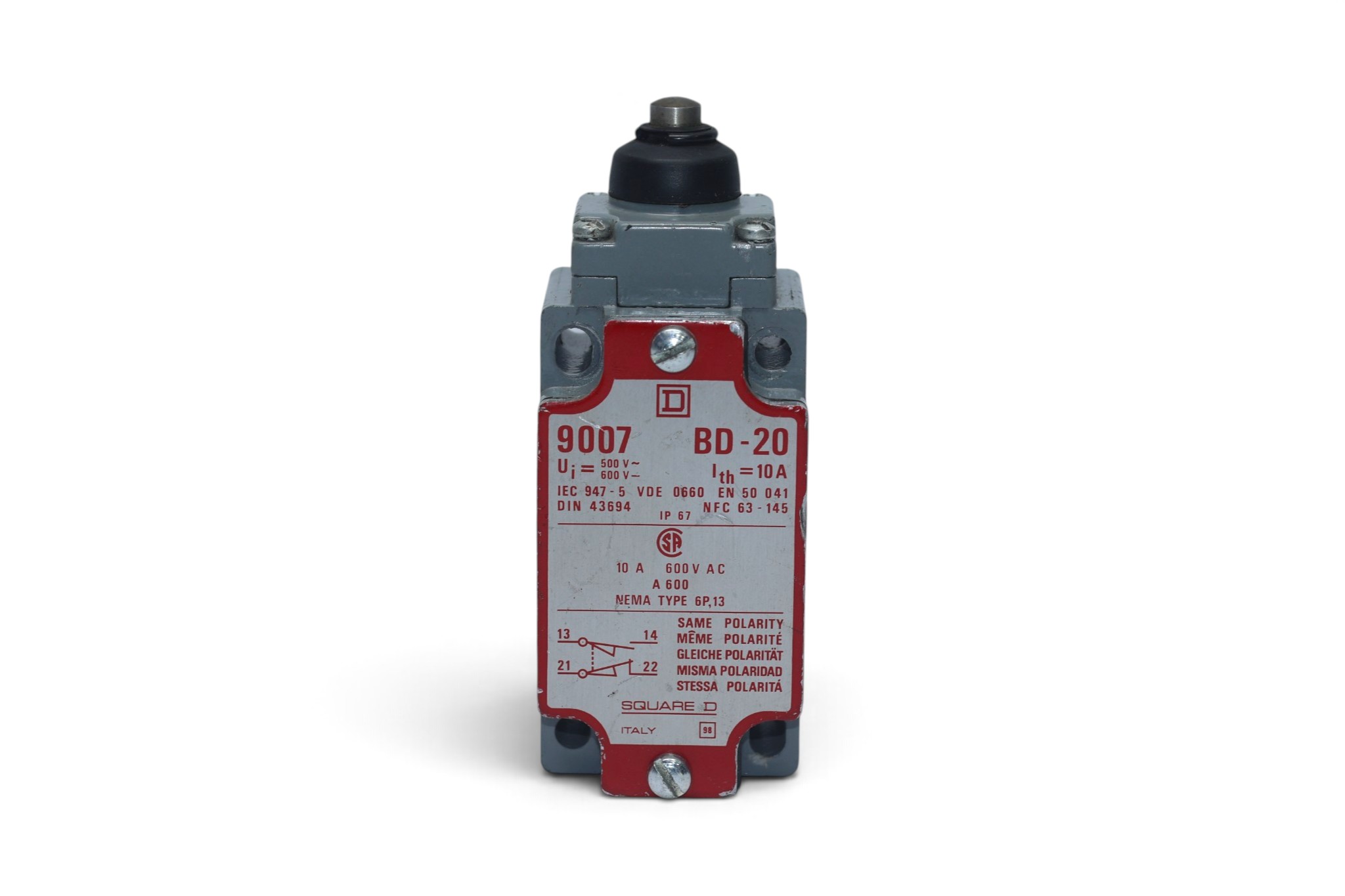 SQUARE D CLASS 9007 LIMIT SWITCH BD-20 - Image 3