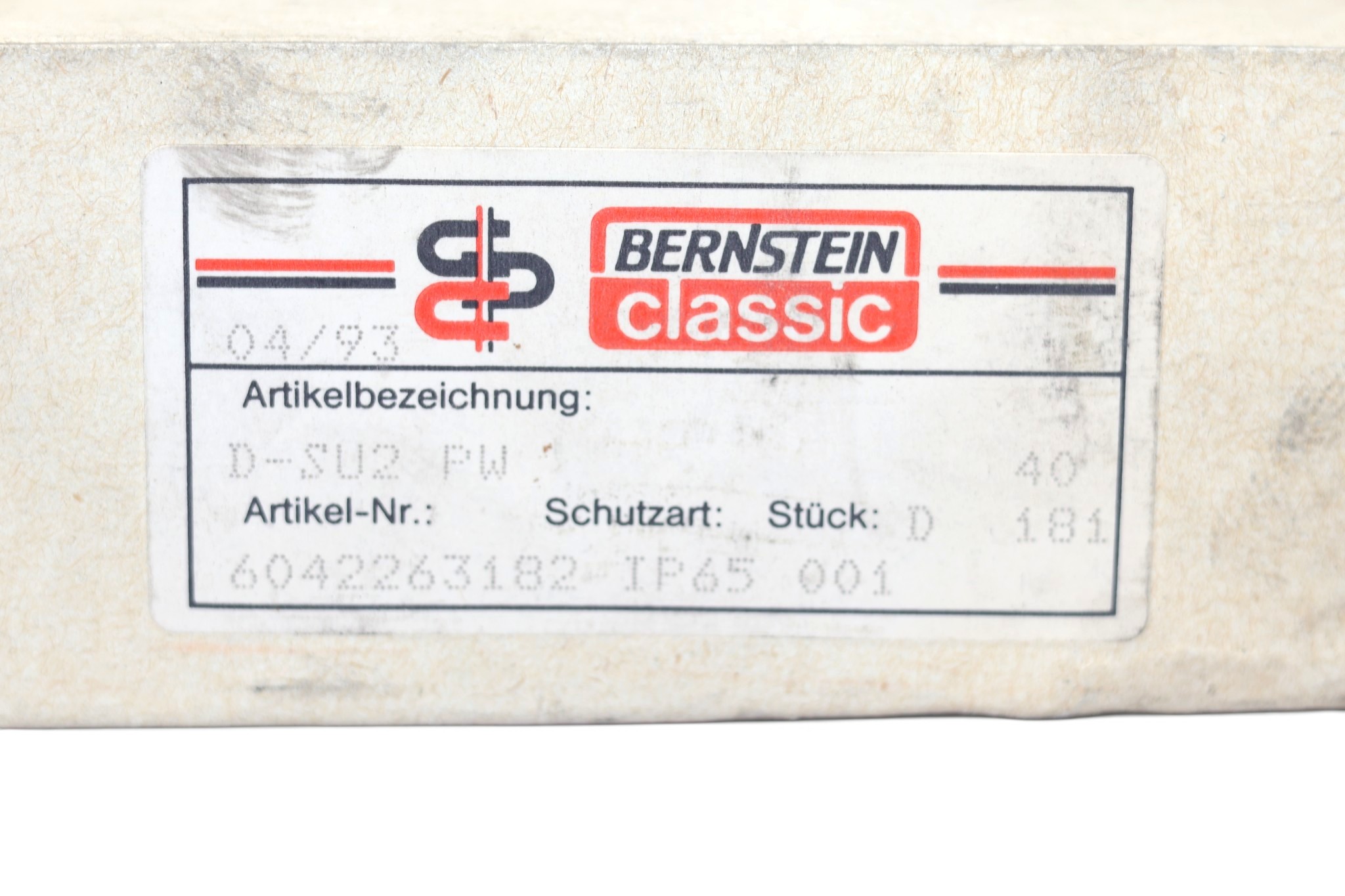 BERNSTEIN D-SU2 PW LIMIT SWITCH 604.2263.182 - Image 2