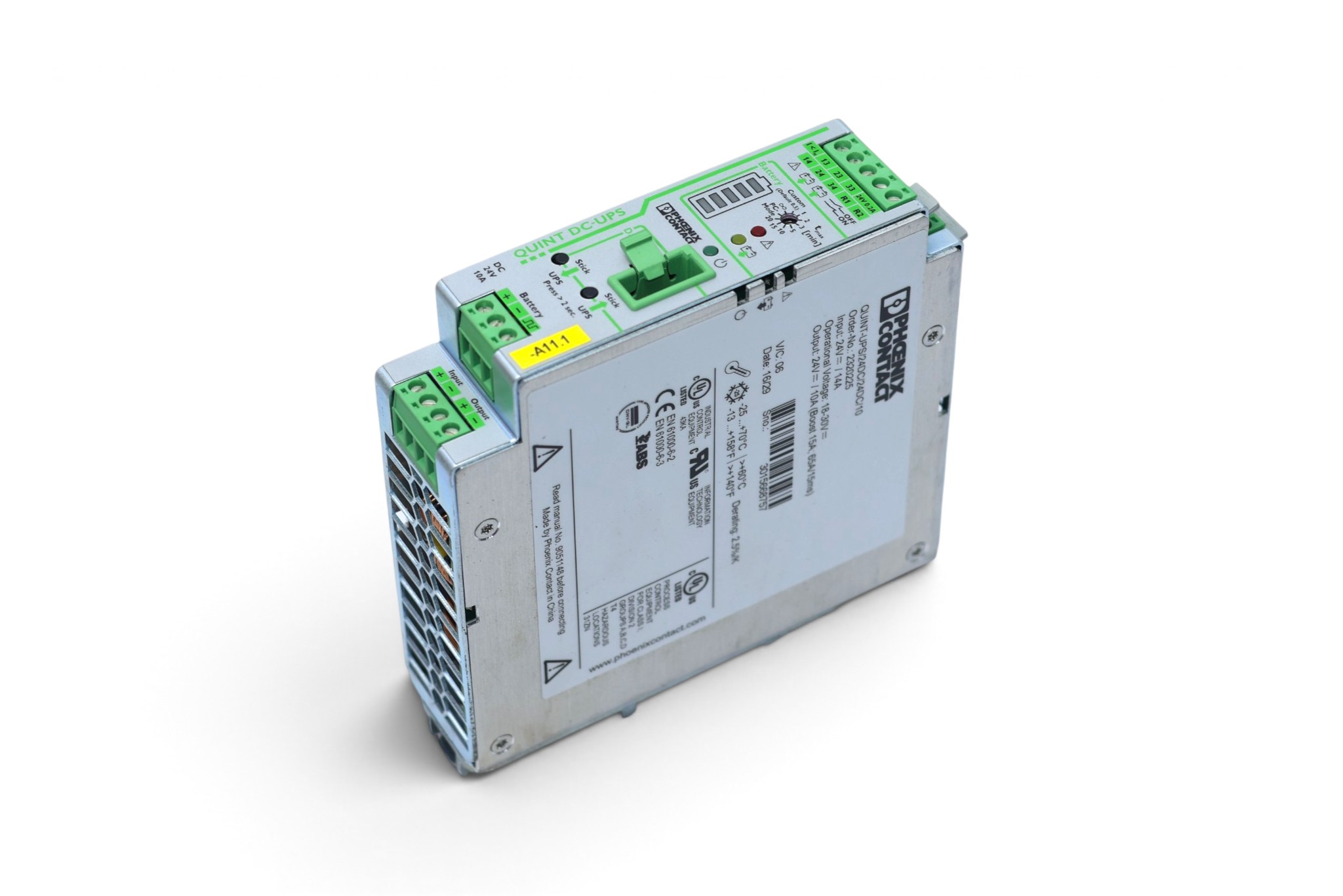 PHOENIX CONTACT QUINT-UPS/ 24DC/ 24DC/10 POWER SUPPLY 2320225 (10 A)