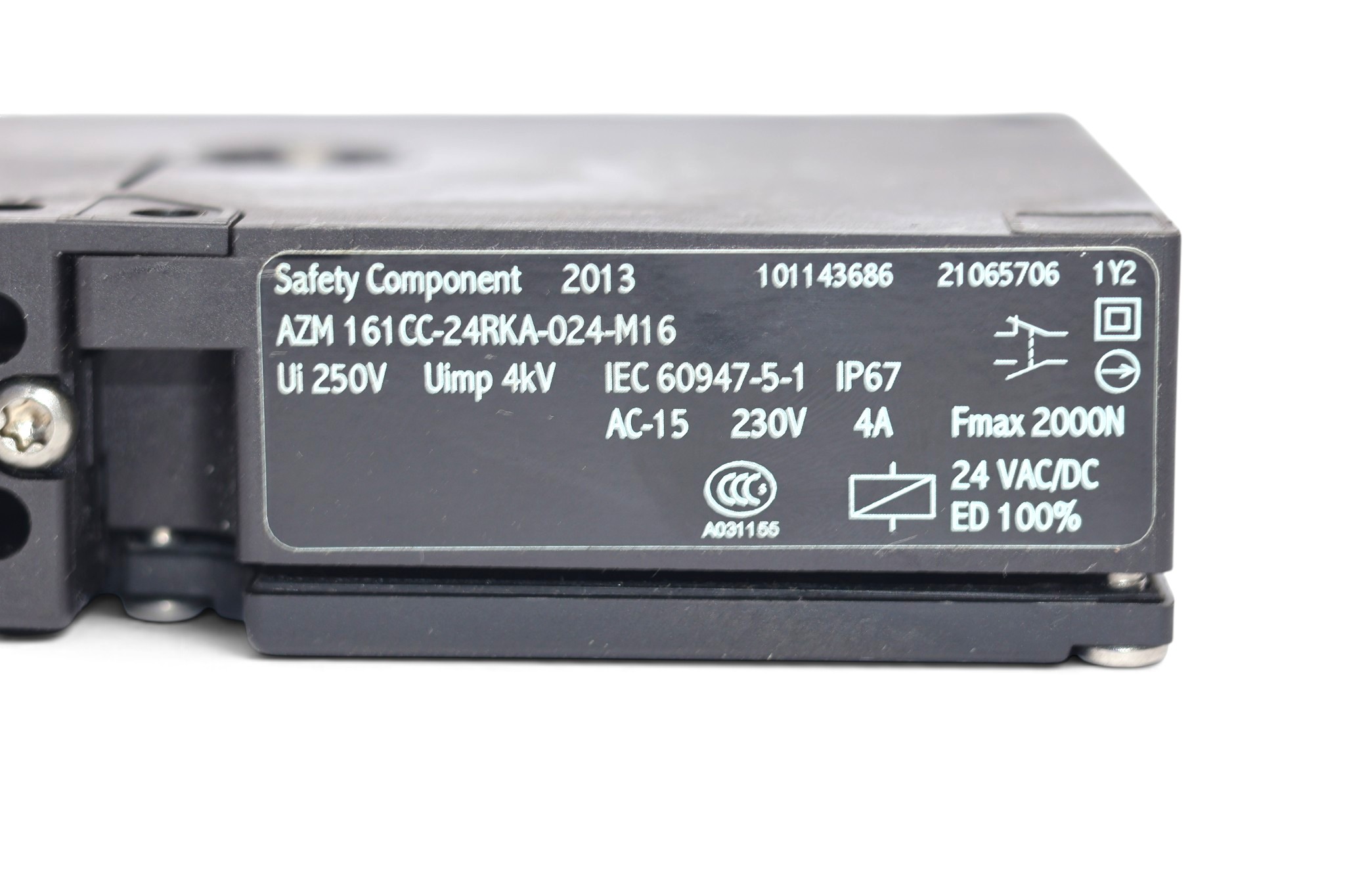 SCHMERSAL AZM 161CC-24RKA-024 M16 SOLENOID INTERLOCK 101143686 - Image 2