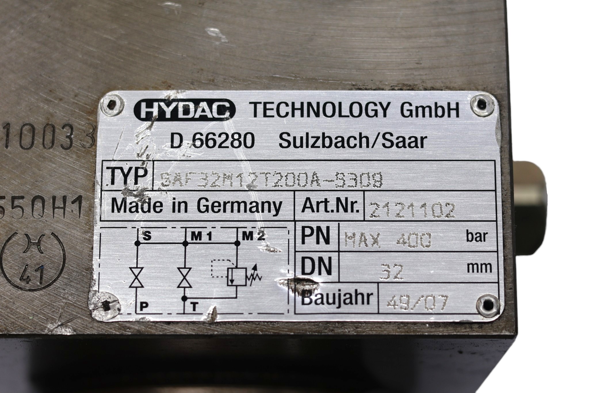 HYDAC SAF32M12T200A-S309 SAFETY AND SHUT-OFF BLOCK 2121102 - Image 2
