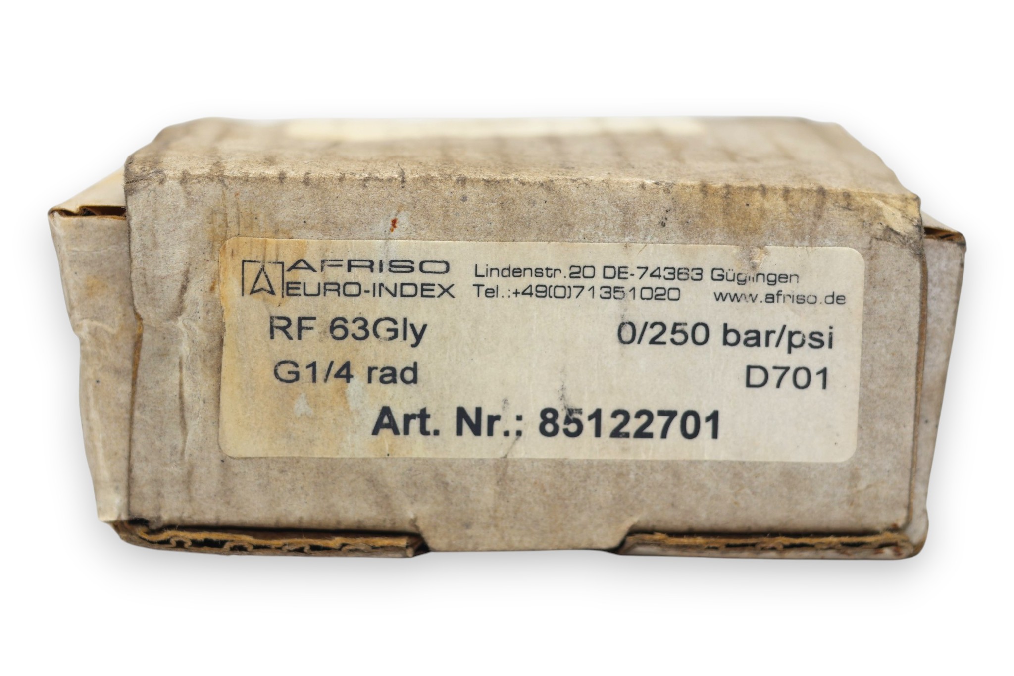 AFRISO RF 63 Gly PRESSURE GAUGE 85122701 (0…250 bar) - Image 2