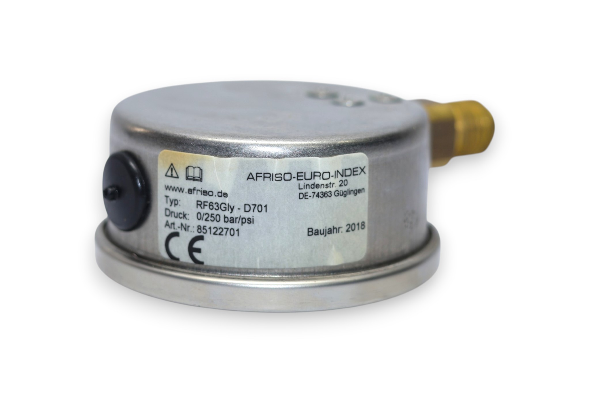 AFRISO RF 63 Gly PRESSURE GAUGE 85122701 (0…250 bar) - Image 3