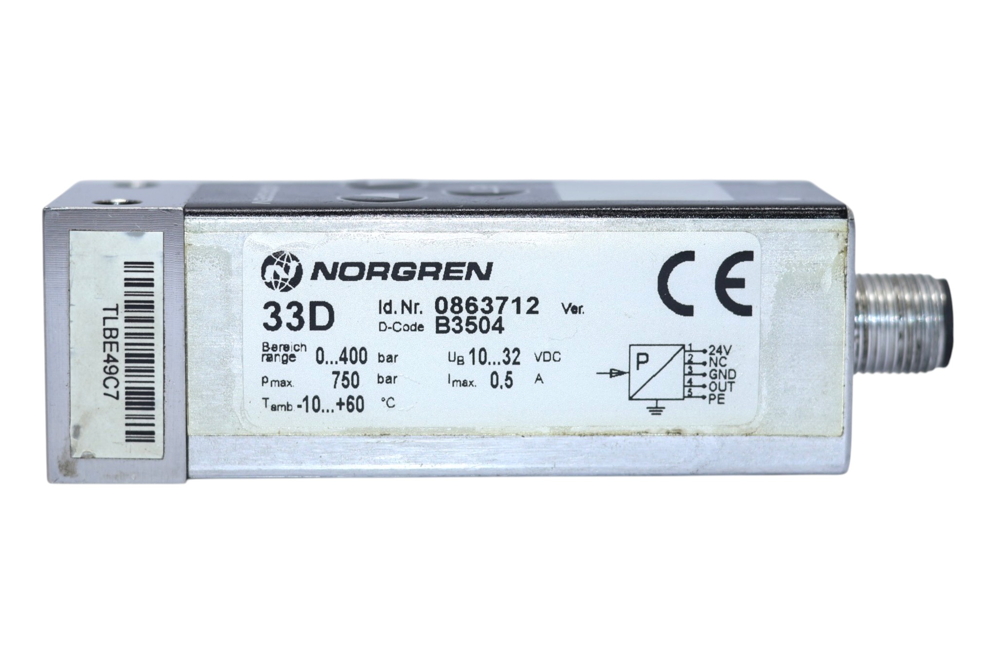 NORGREN 0863712 PRESSURE SWITCH 33D (0…400 bar) - Image 2